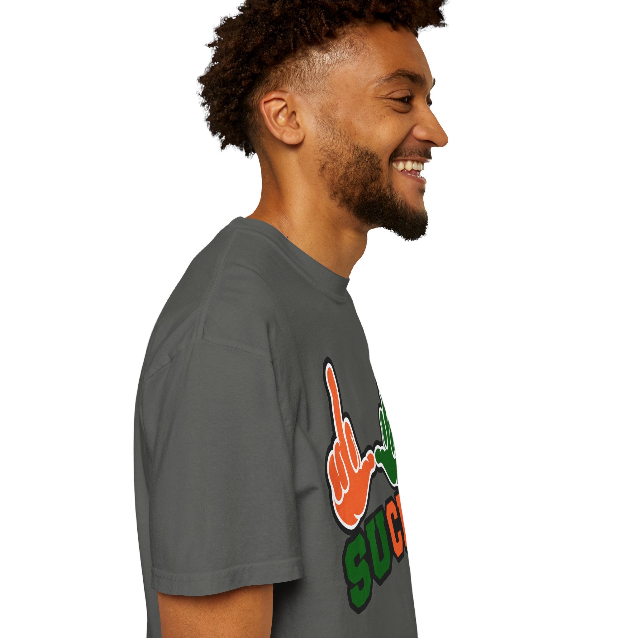 "U Suck“ Orange & Green Design