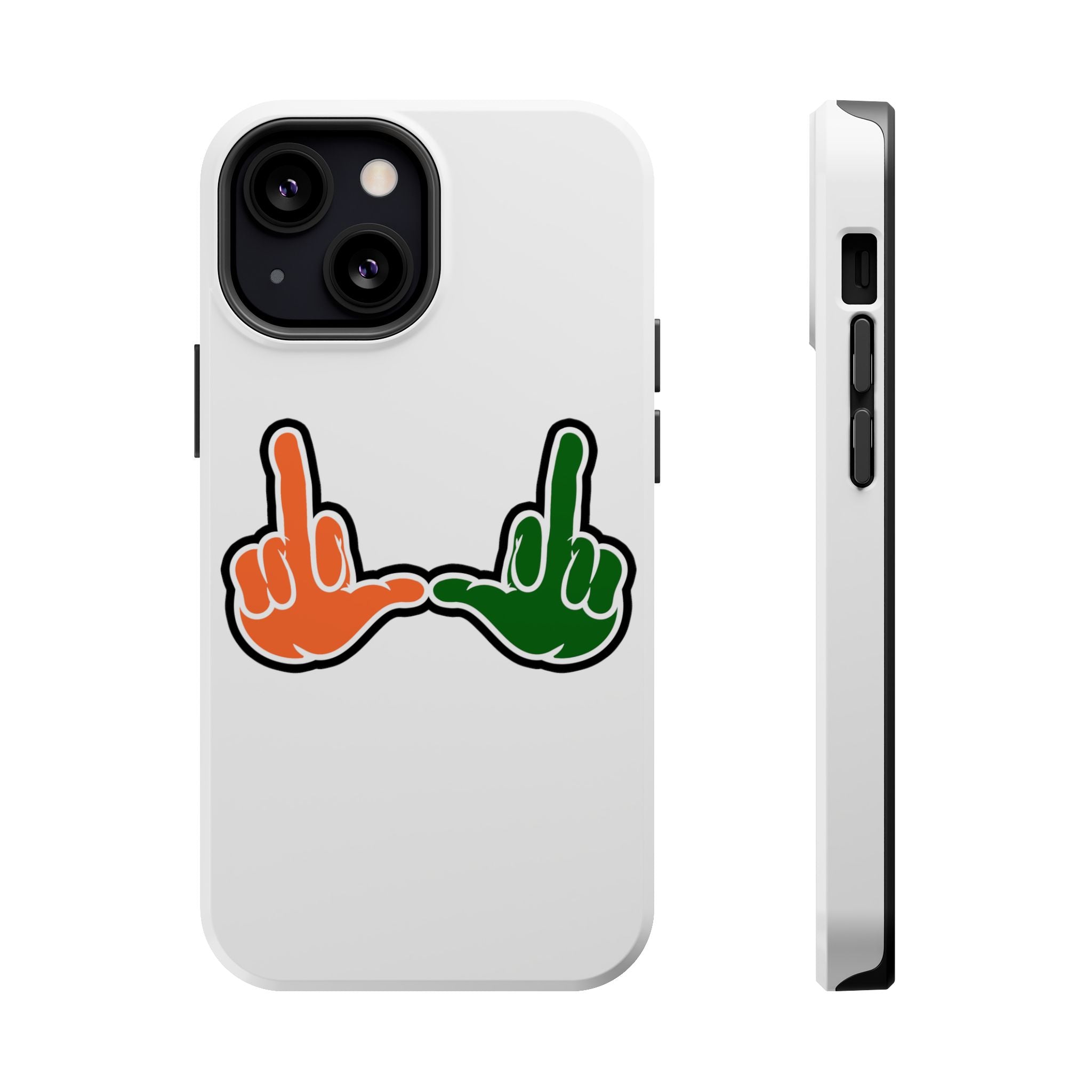 "U" Orange & Green Hands Magnetic Case