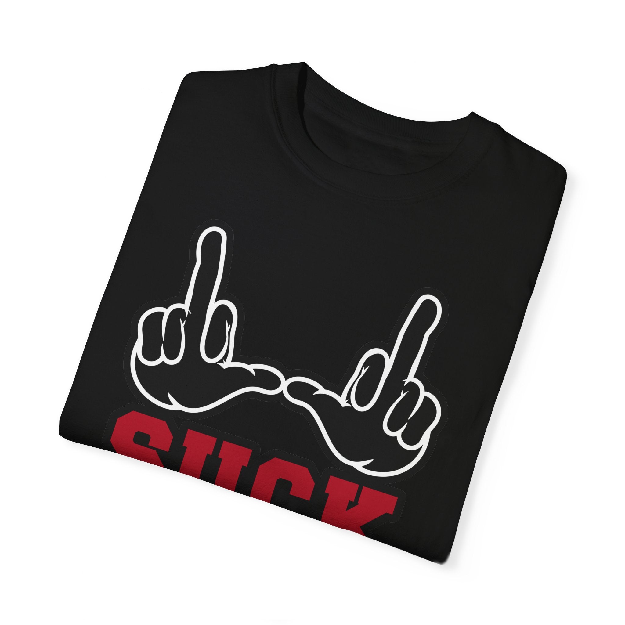 "U Suck" Black & Red Design