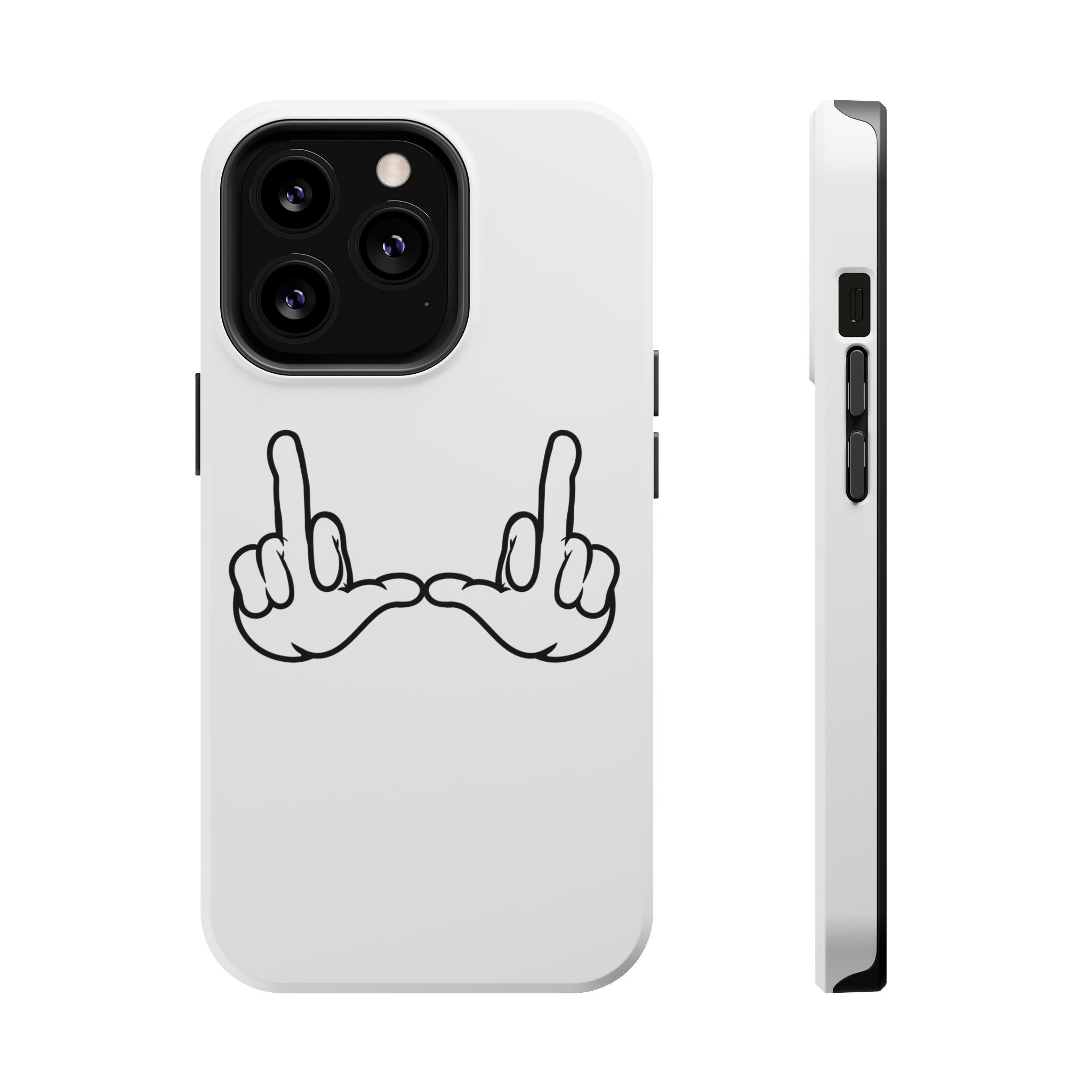 "U" White Hands Magnetic Case