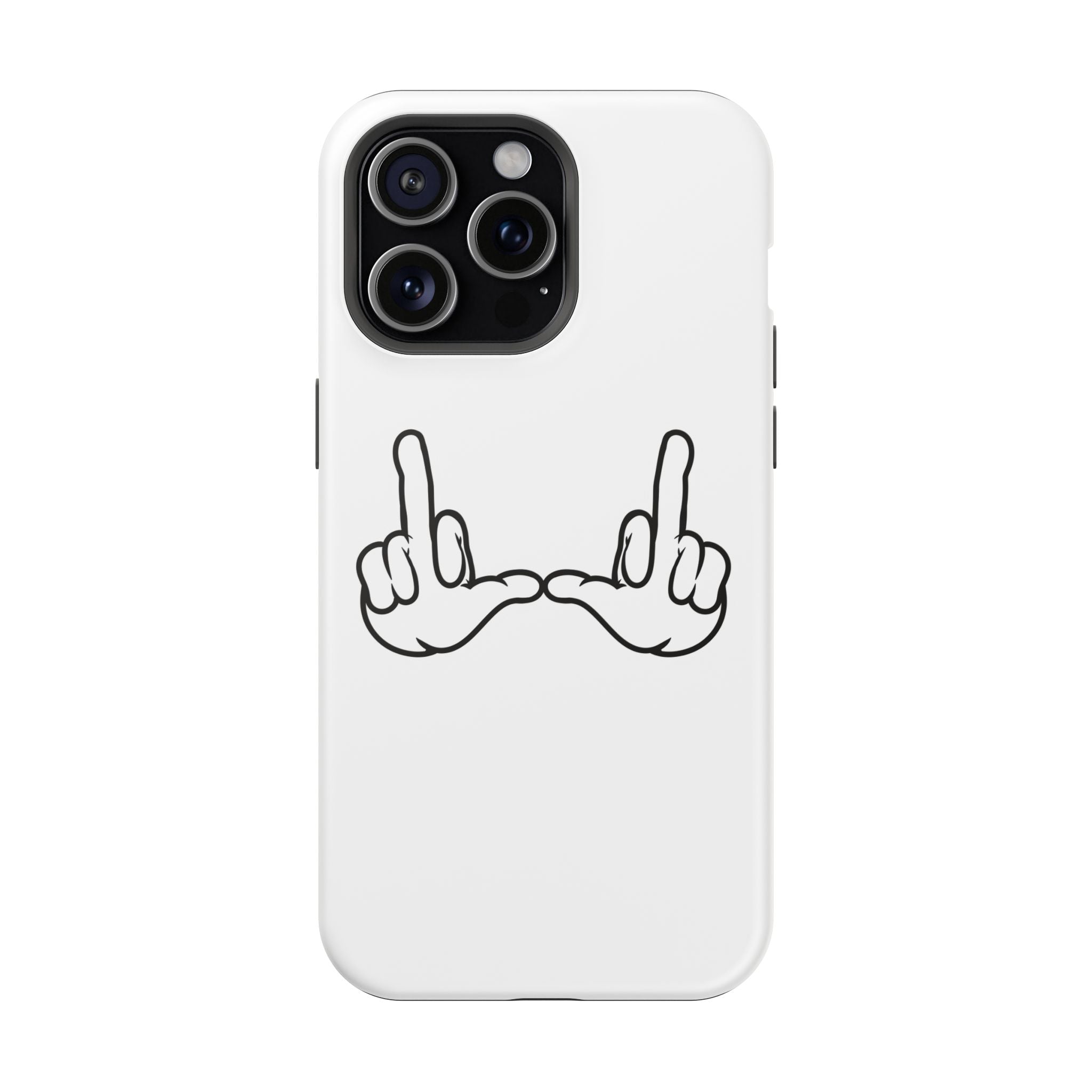 "U" White Hands Magnetic Case