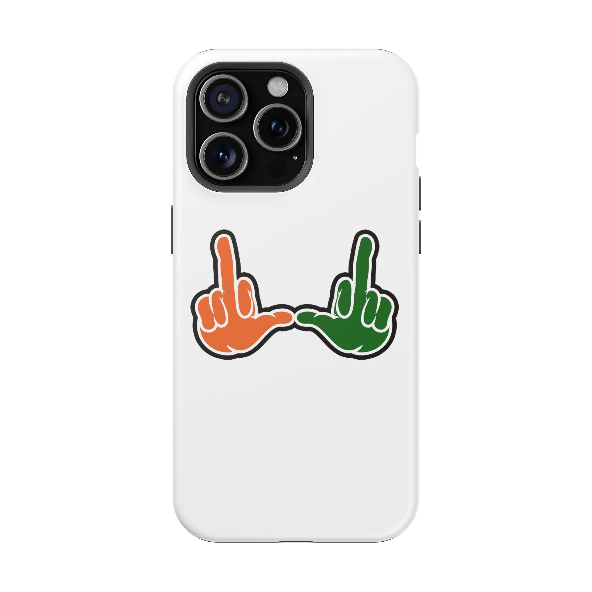 "U" Orange & Green Hands Magnetic Case