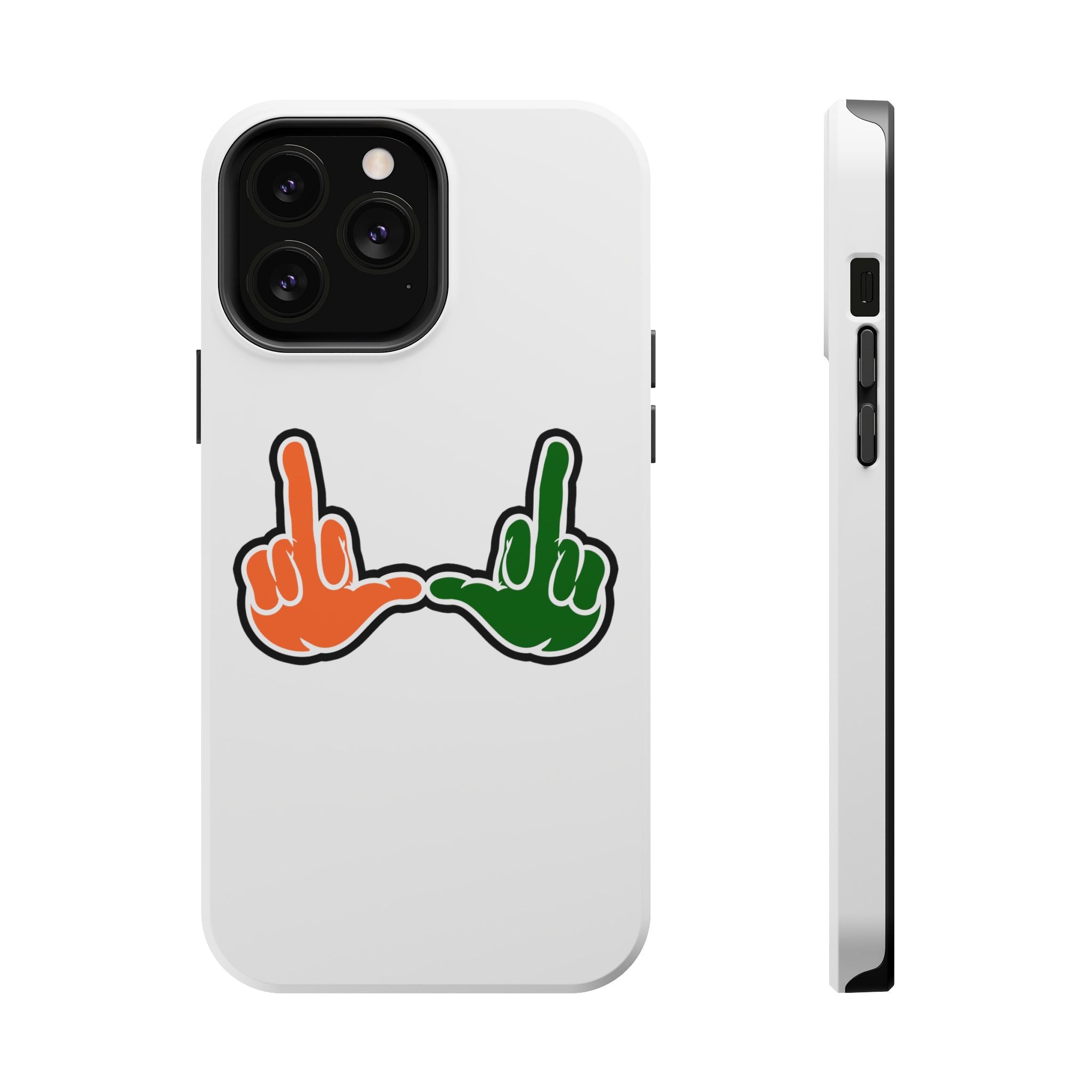 "U" Orange & Green Hands Magnetic Case