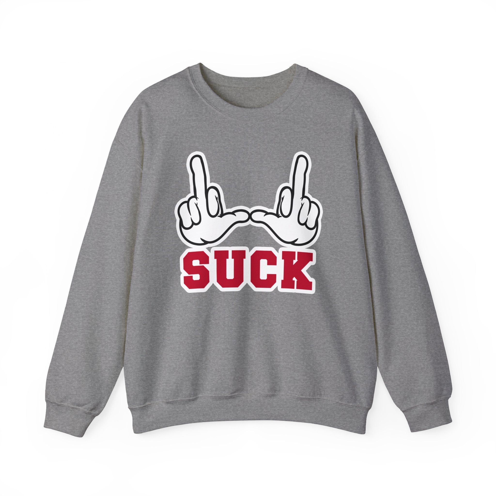 "U Suck” White & Red Design