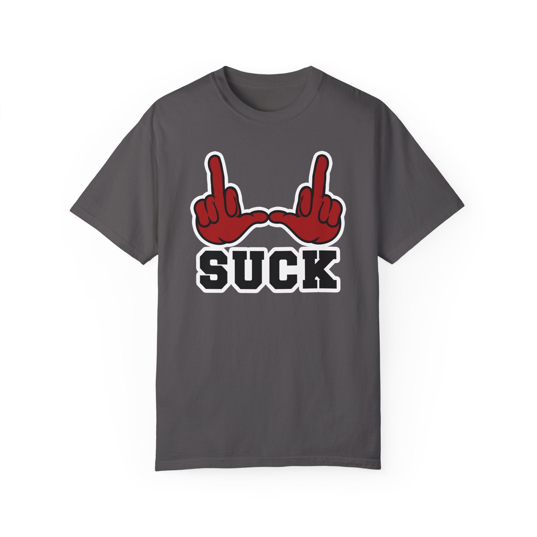 "U Suck” Red & Black Design