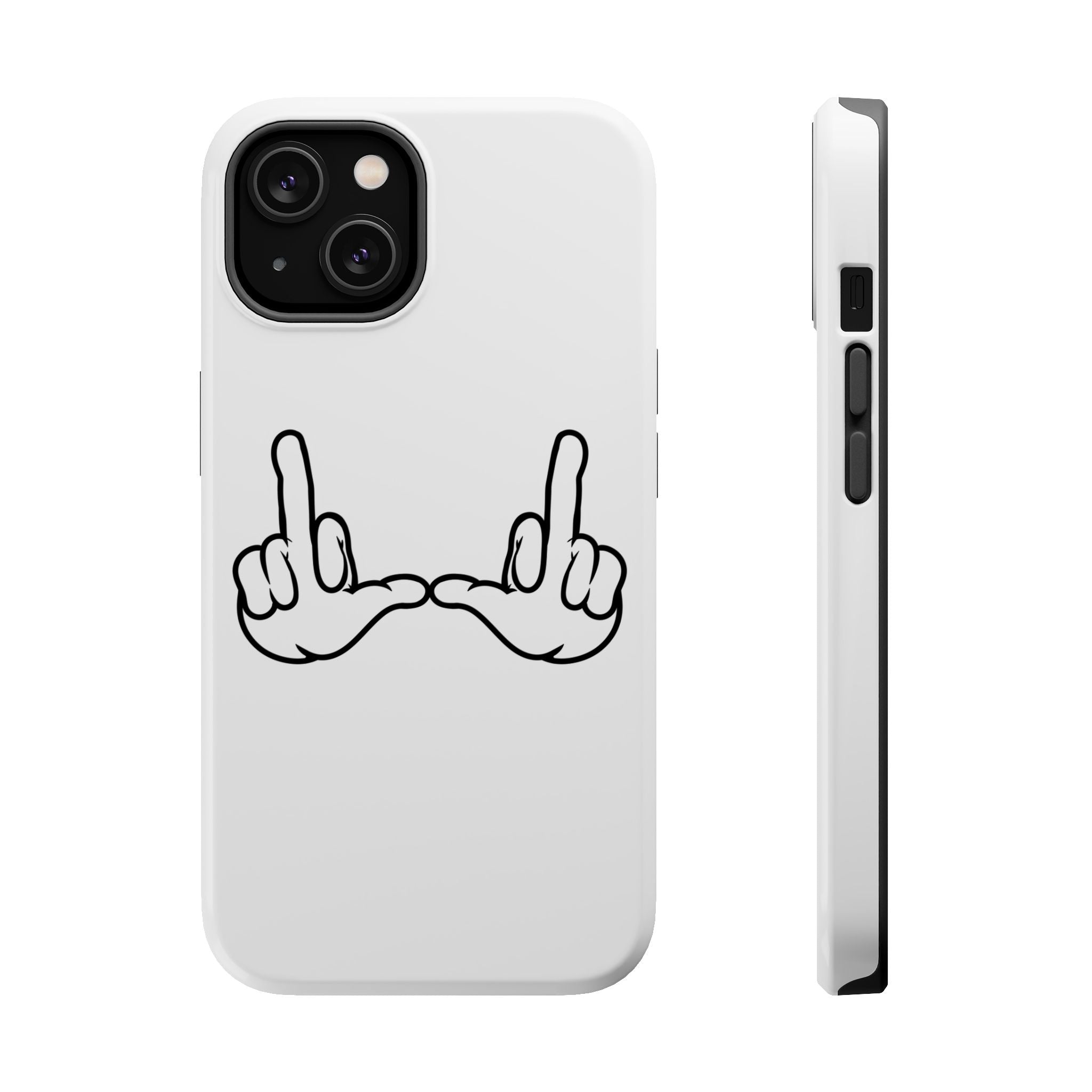 "U" White Hands Magnetic Case