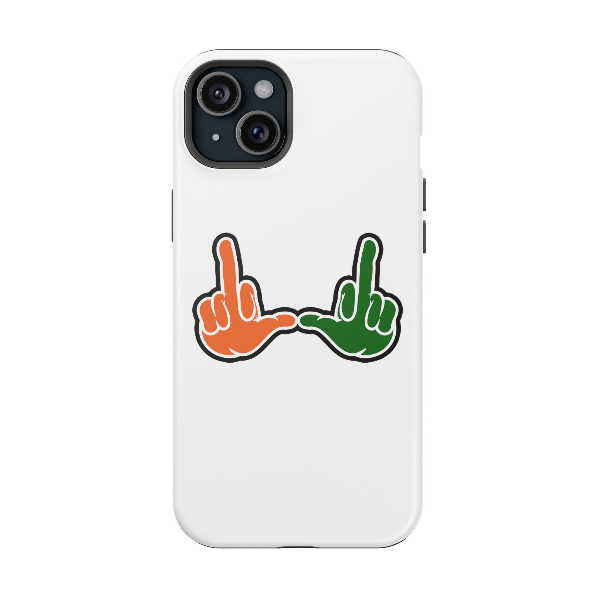 "U" Orange & Green Hands Magnetic Case