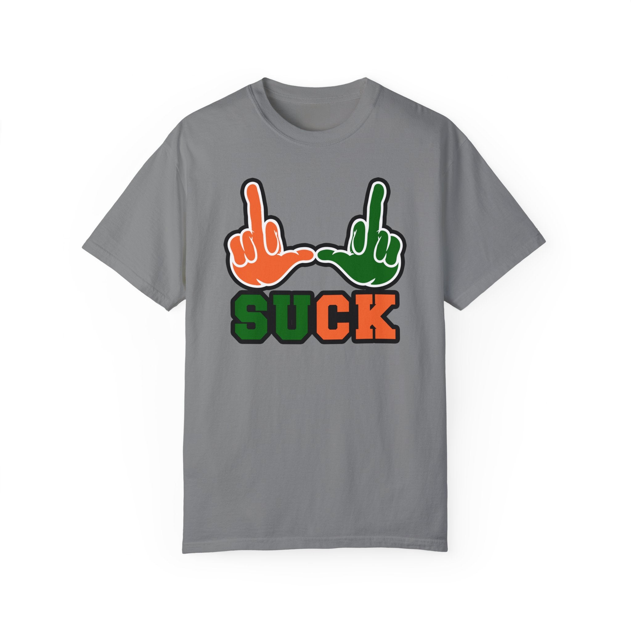 "U Suck“ Orange & Green Design