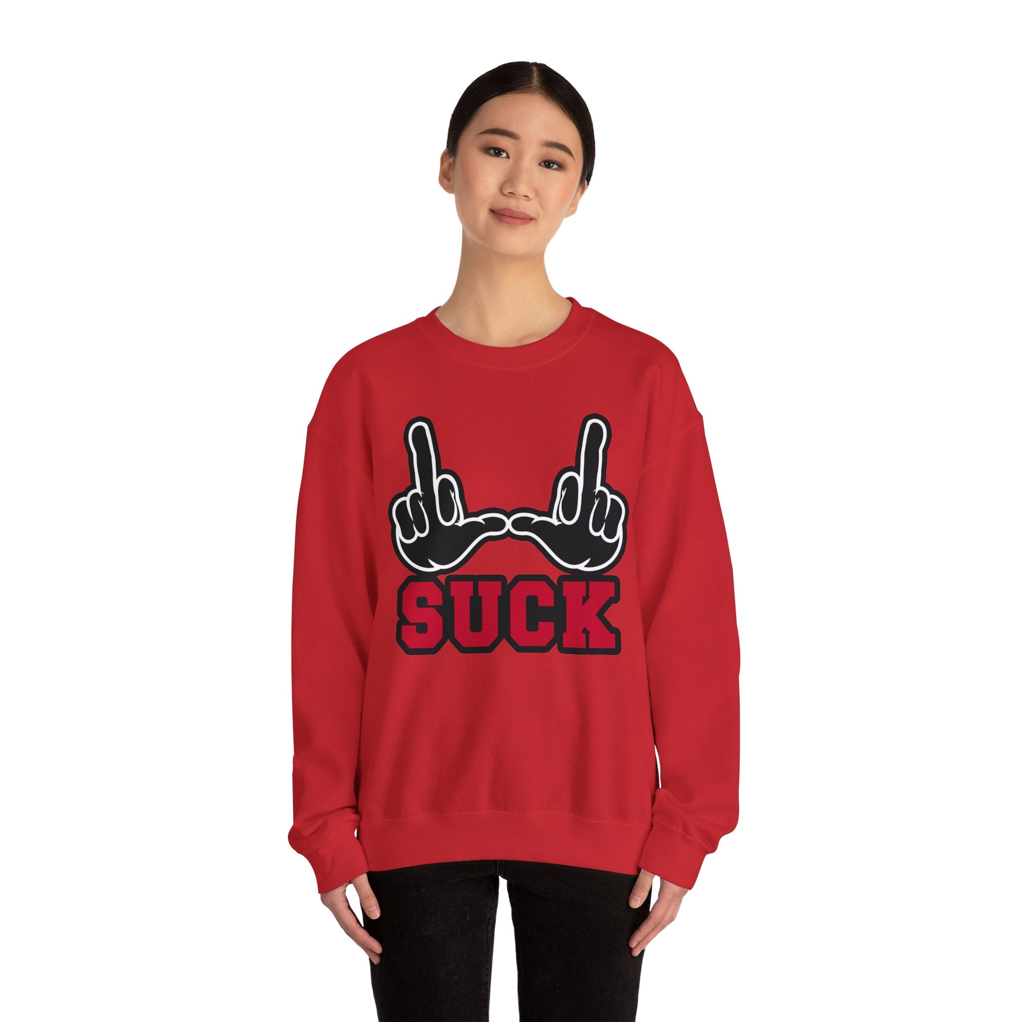 "U Suck" Black & Red Design