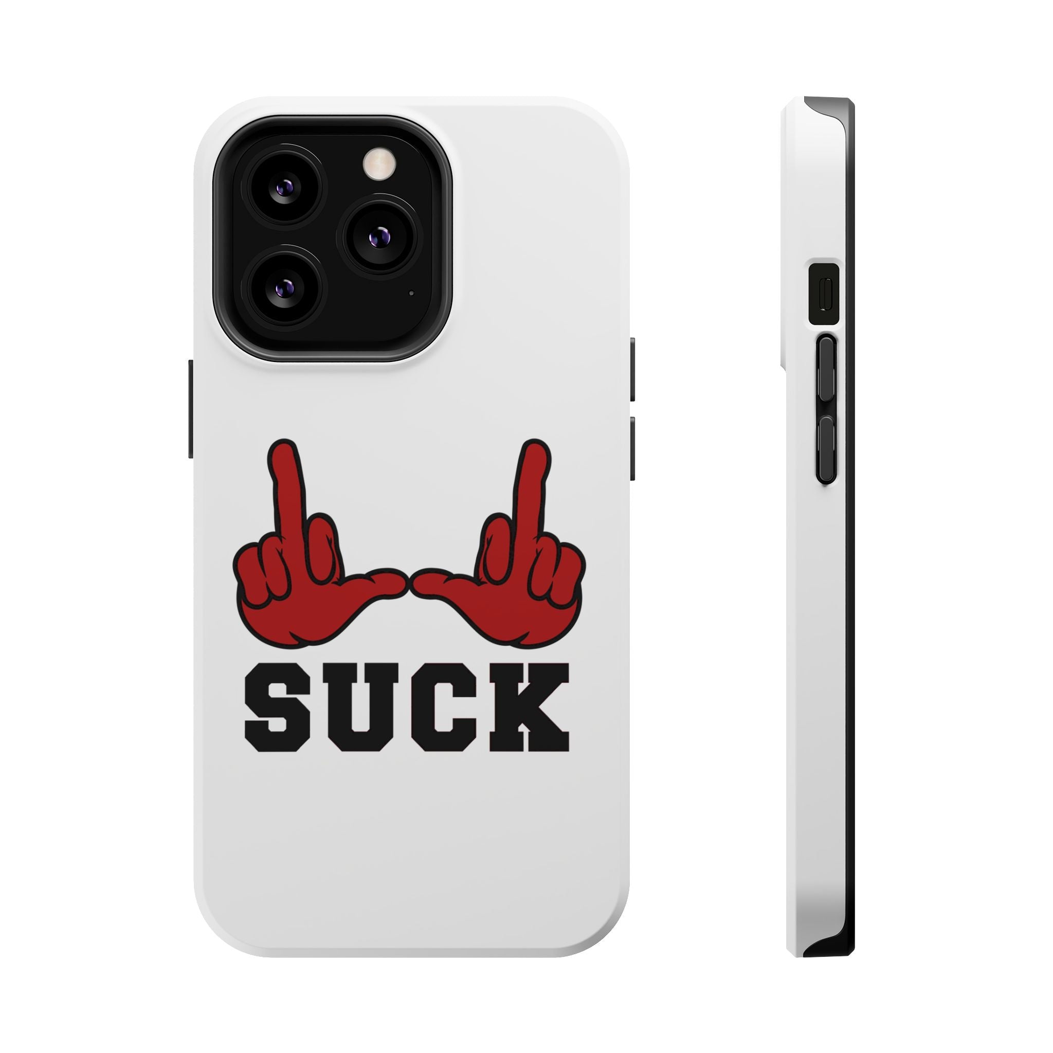 "U Suck” Red & Black Design