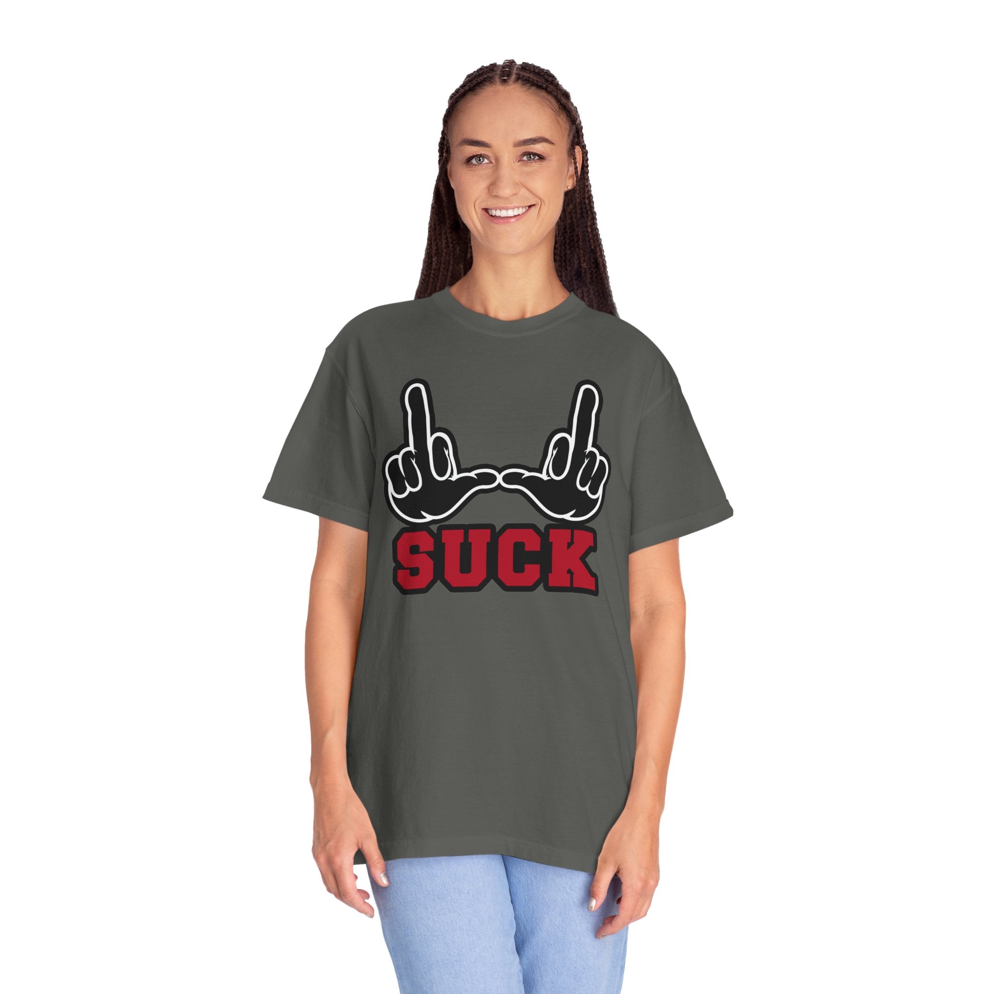 "U Suck" Black & Red Design