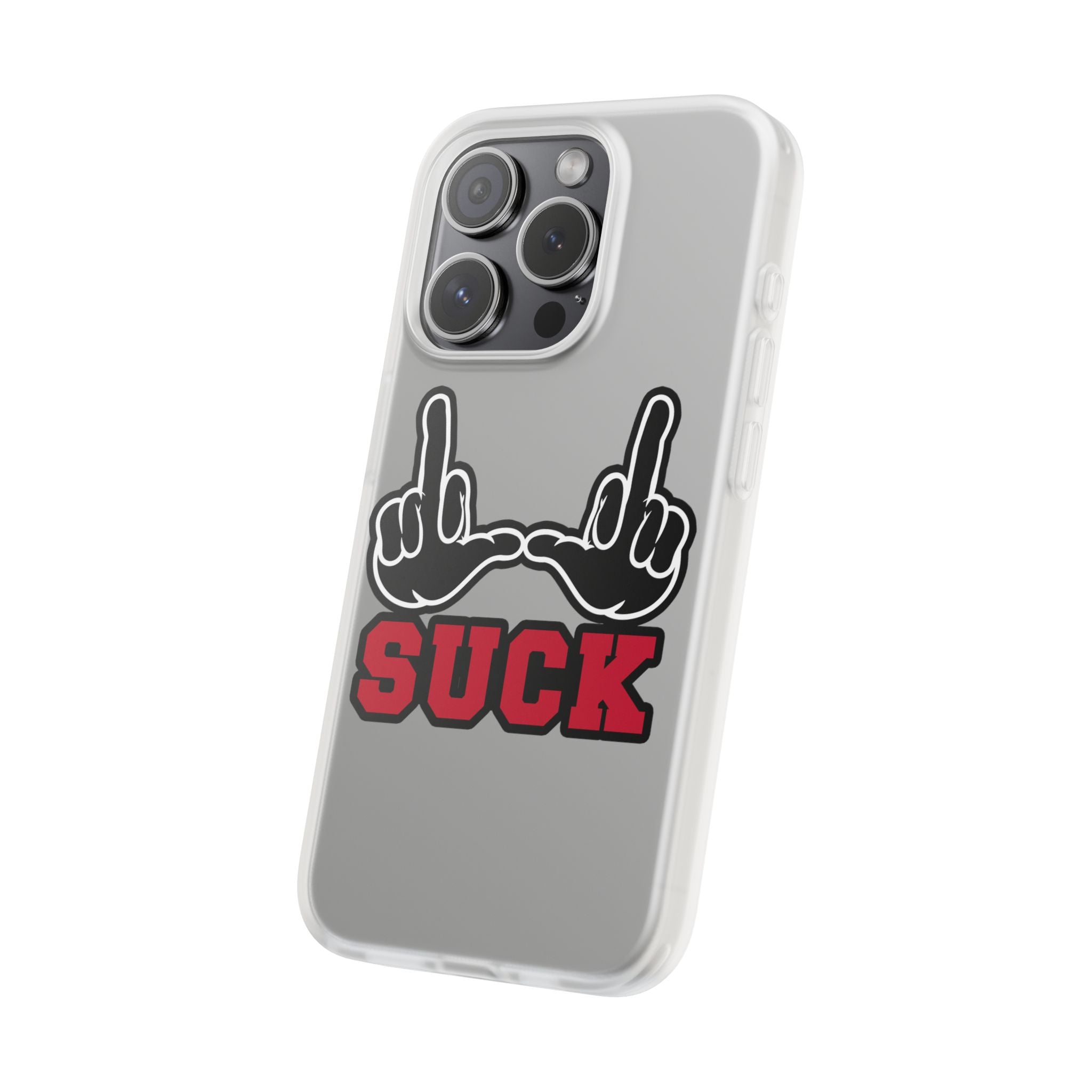 "U Suck" Black & Red Design Flex Case