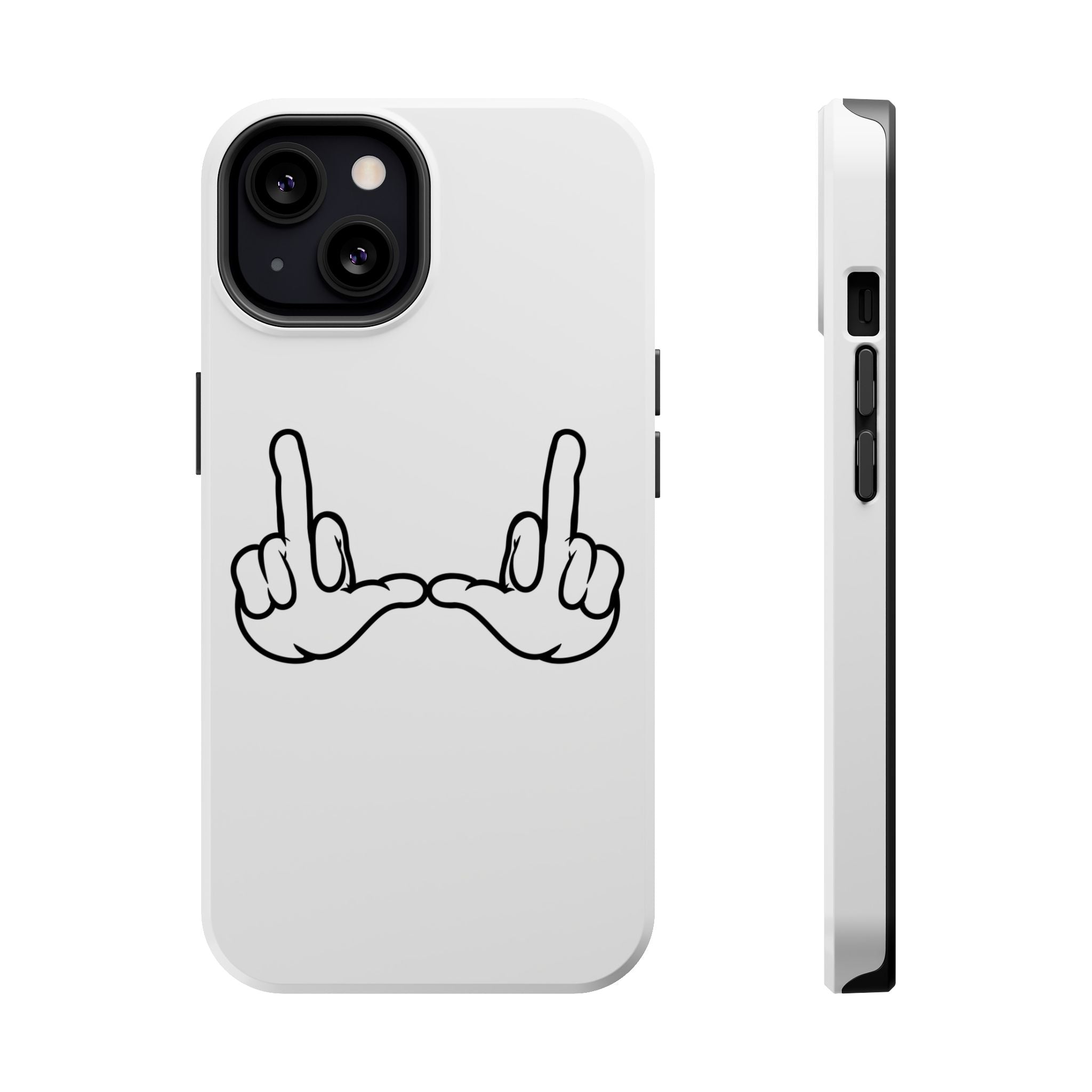 "U" White Hands Magnetic Case