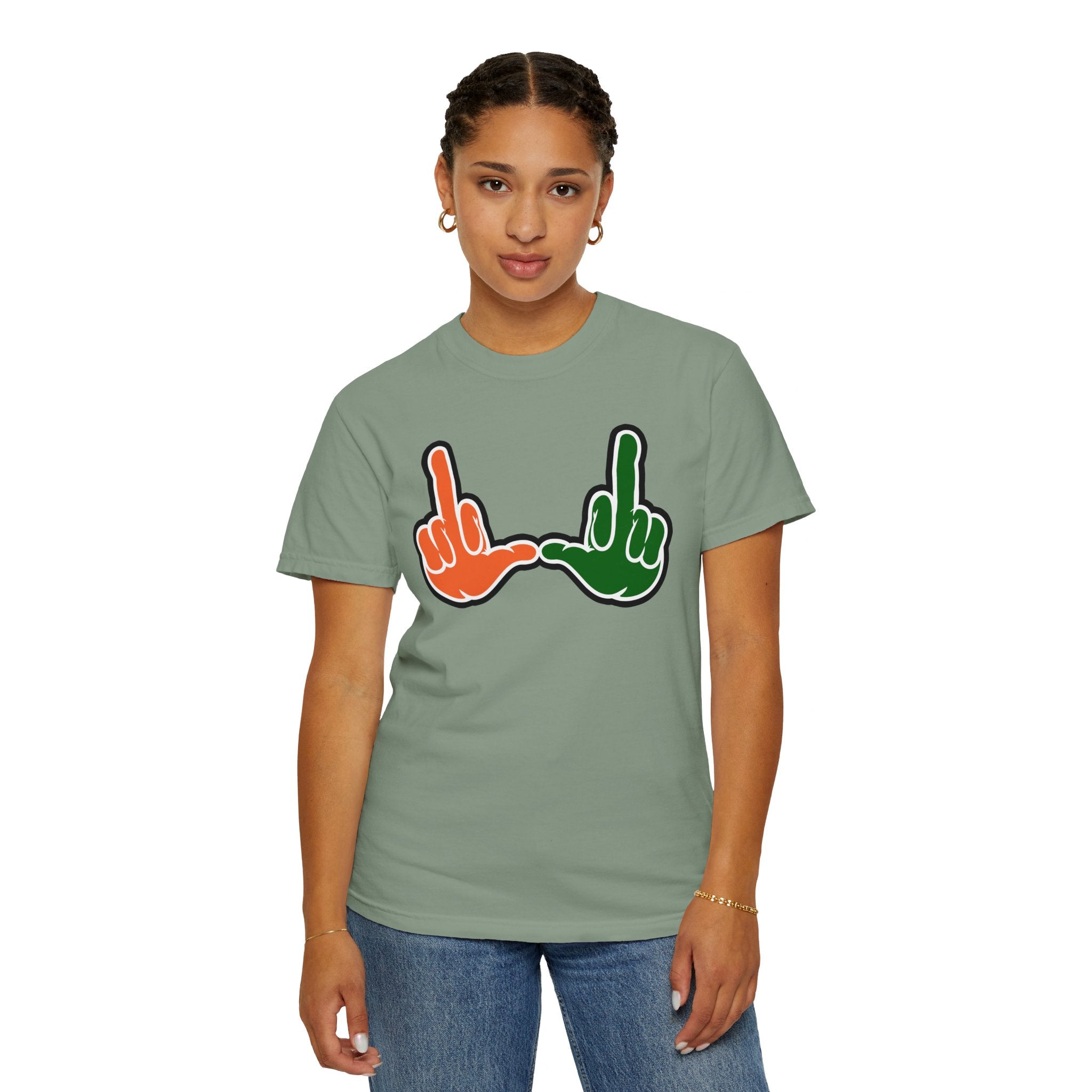 "U" Orange & Green Hands