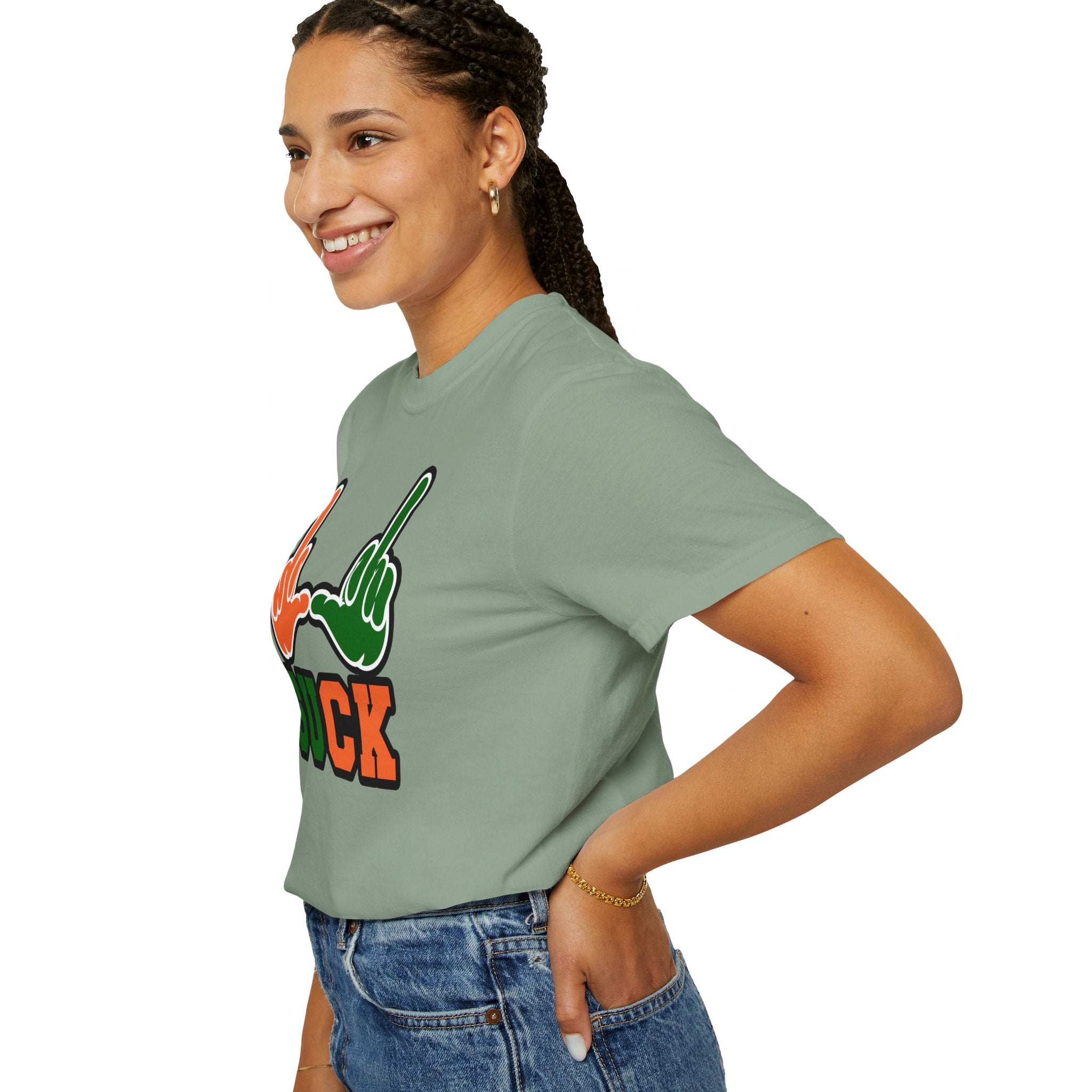 "U Suck“ Orange & Green Design