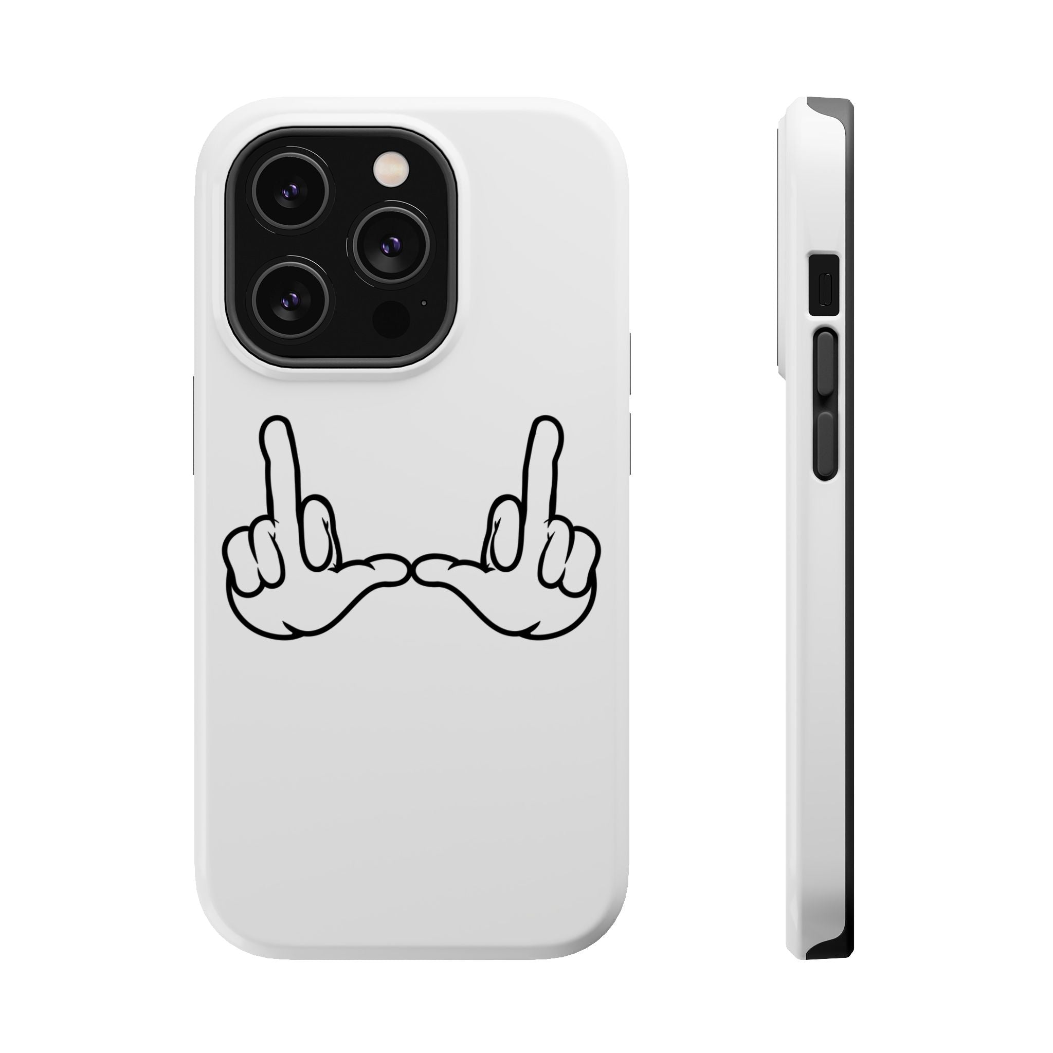 "U" White Hands Magnetic Case