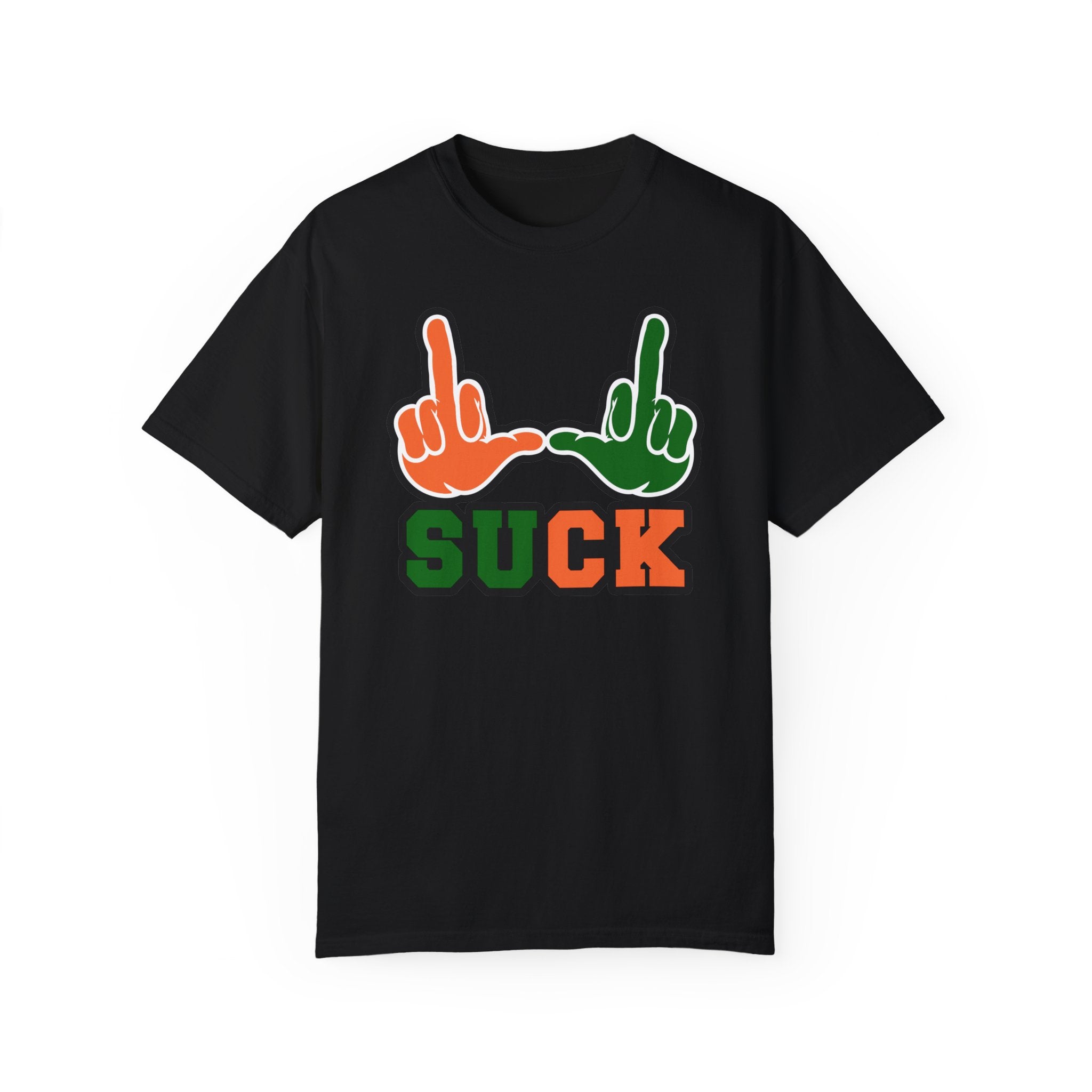 "U Suck“ Orange & Green Design