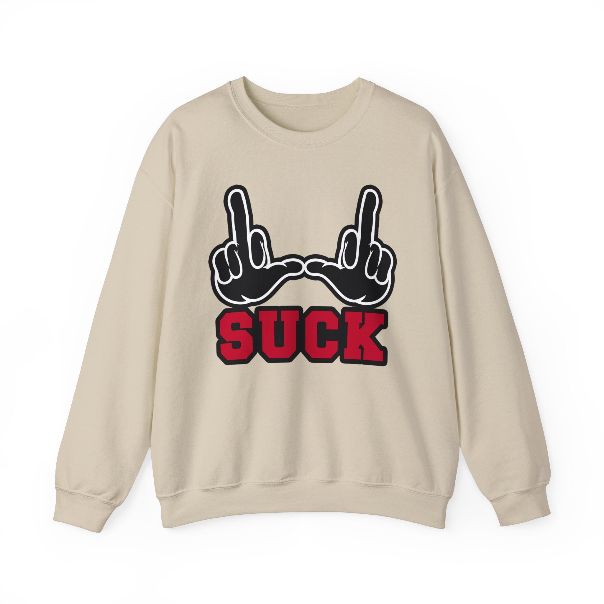 "U Suck" Black & Red Design