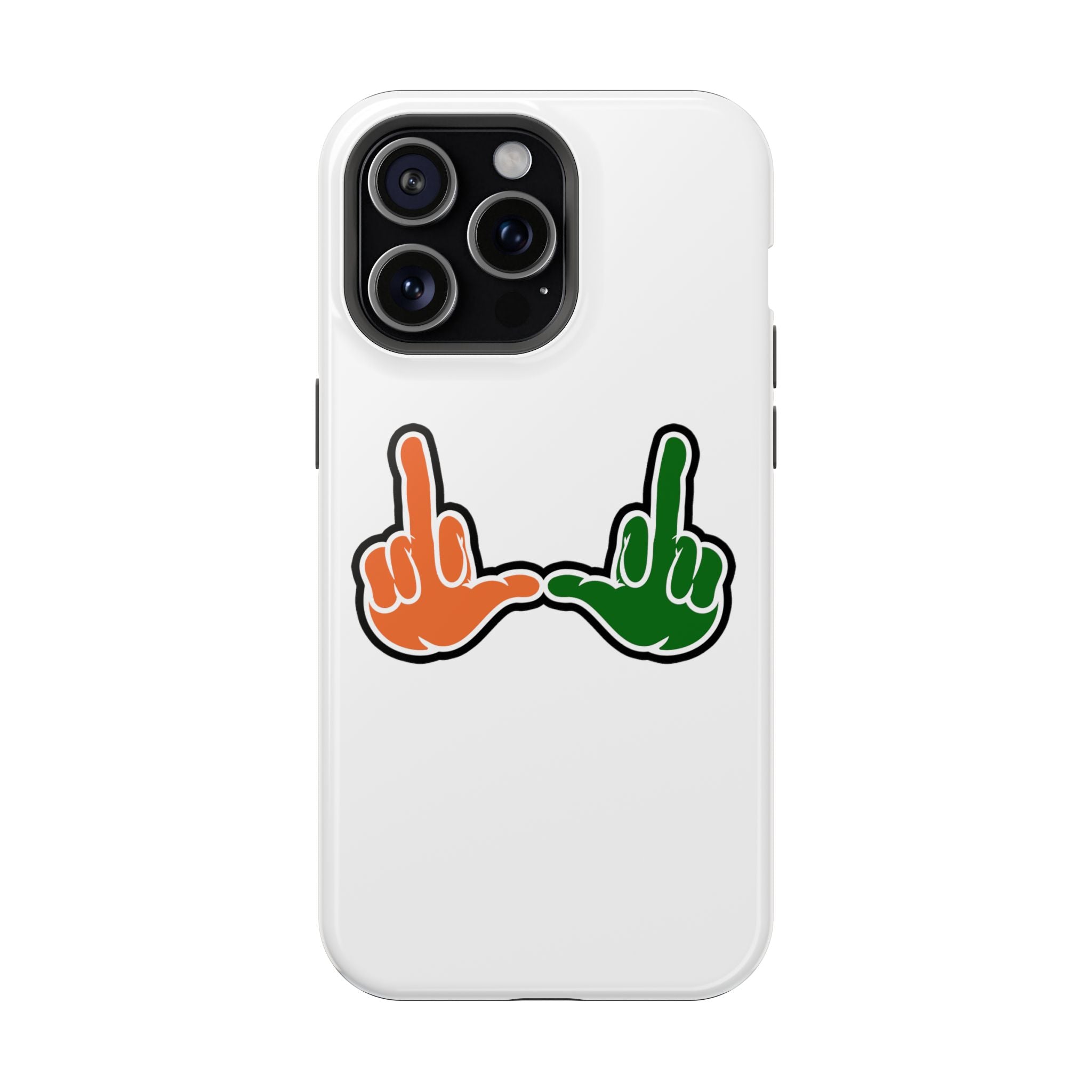 "U" Orange & Green Hands Magnetic Case