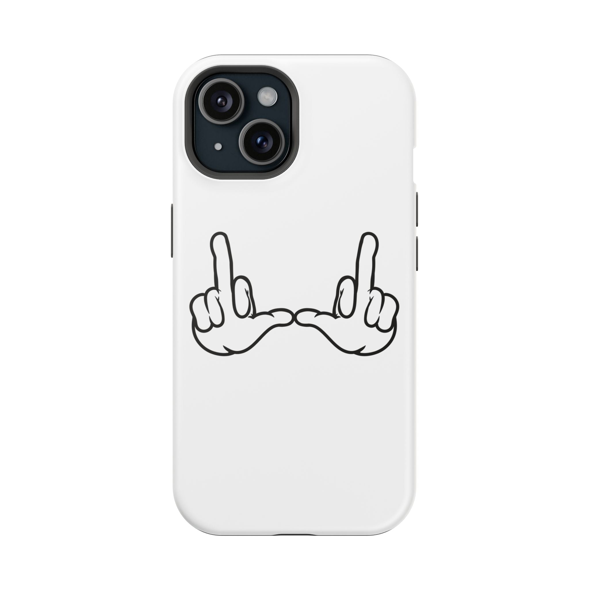 "U" White Hands Magnetic Case