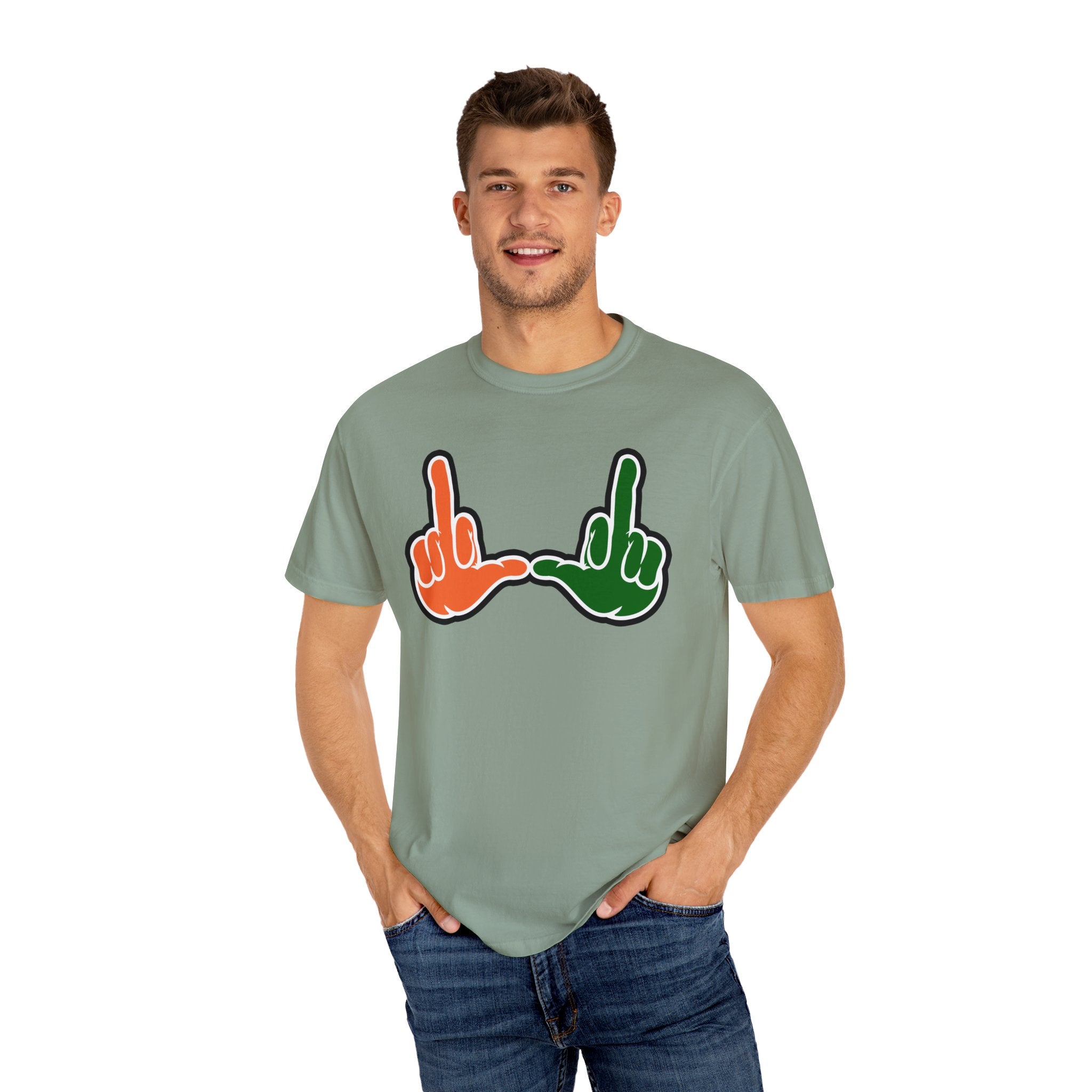 "U" Orange & Green Hands