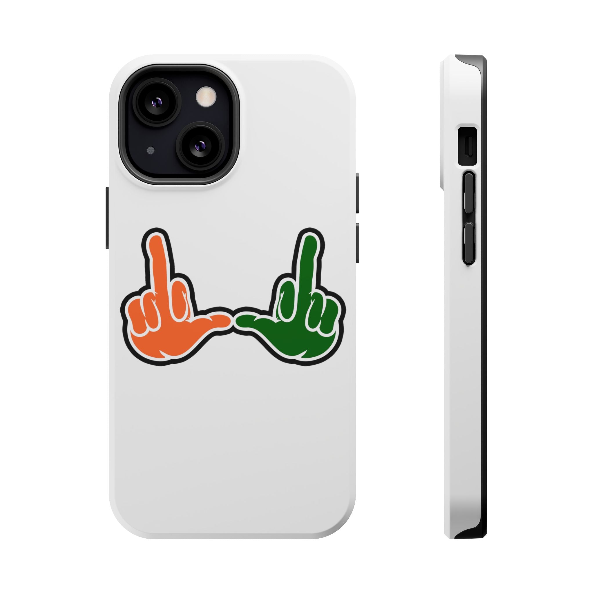 "U" Orange & Green Hands Magnetic Case