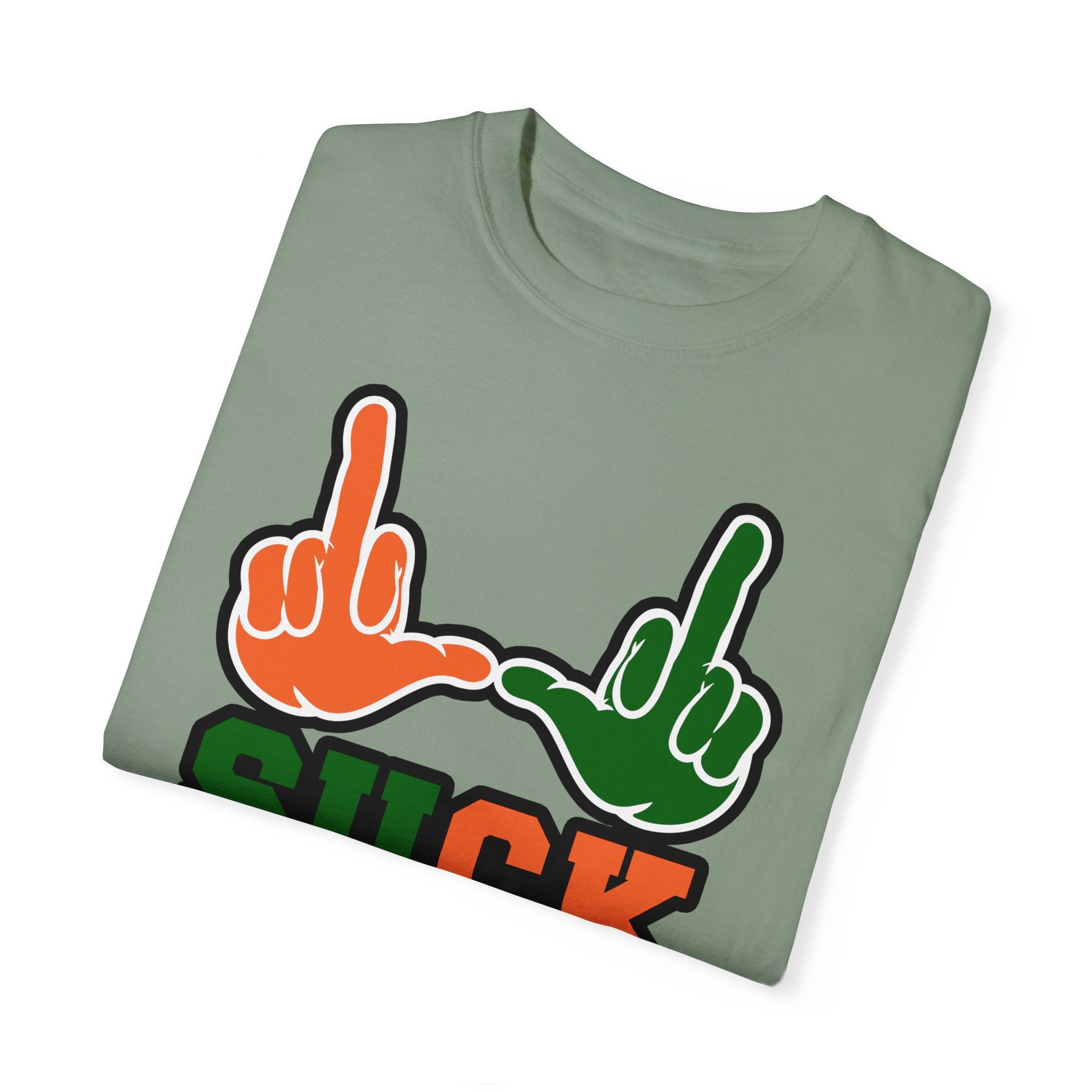 "U Suck“ Orange & Green Design