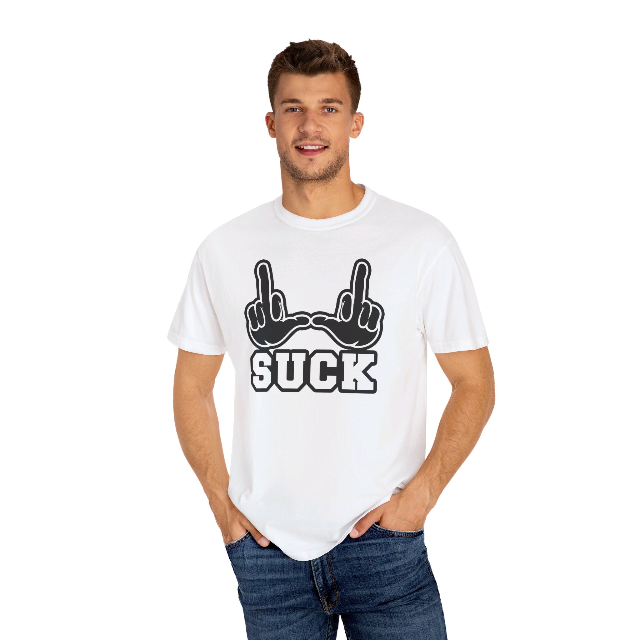 "U Suck” Black & White Design