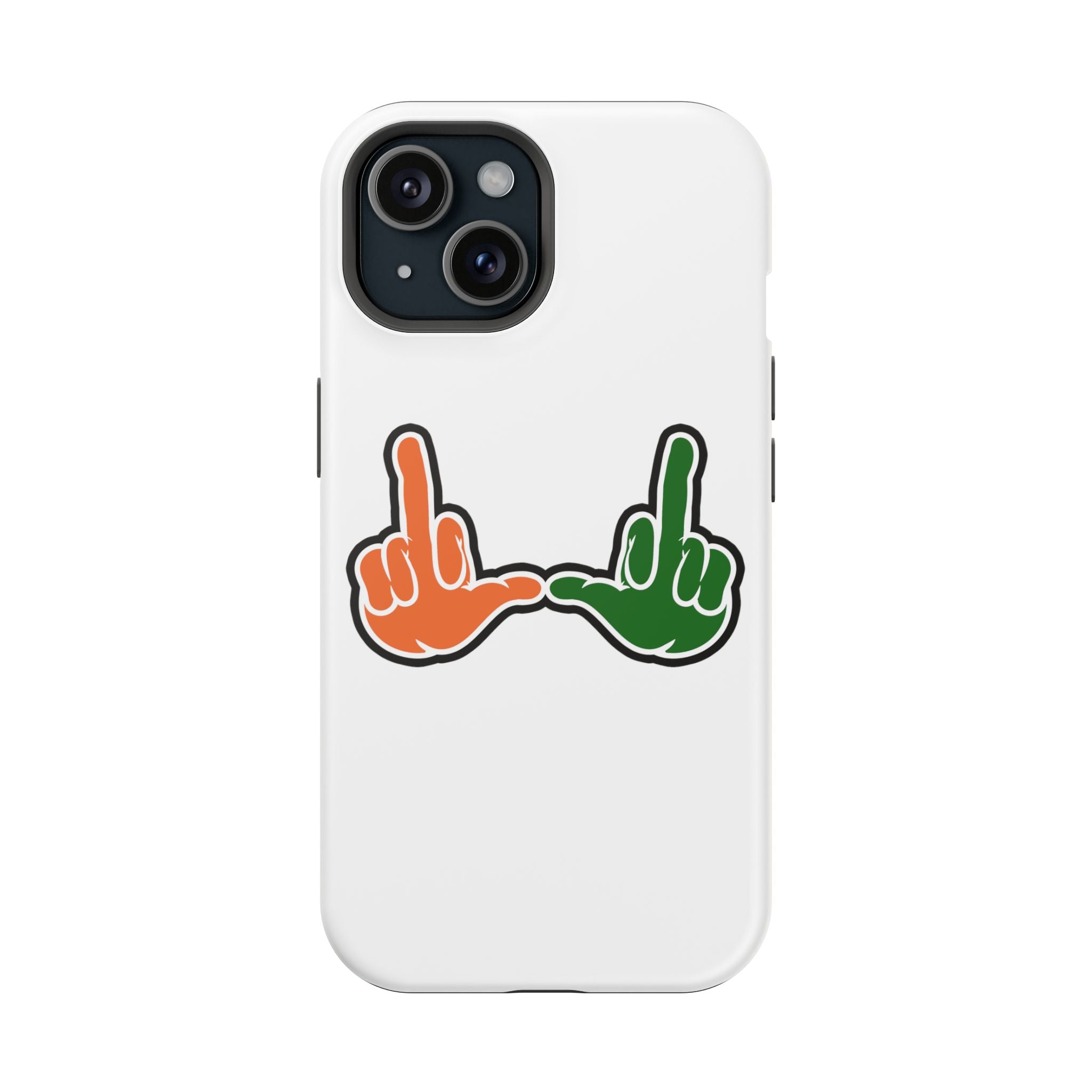 "U" Orange & Green Hands Magnetic Case