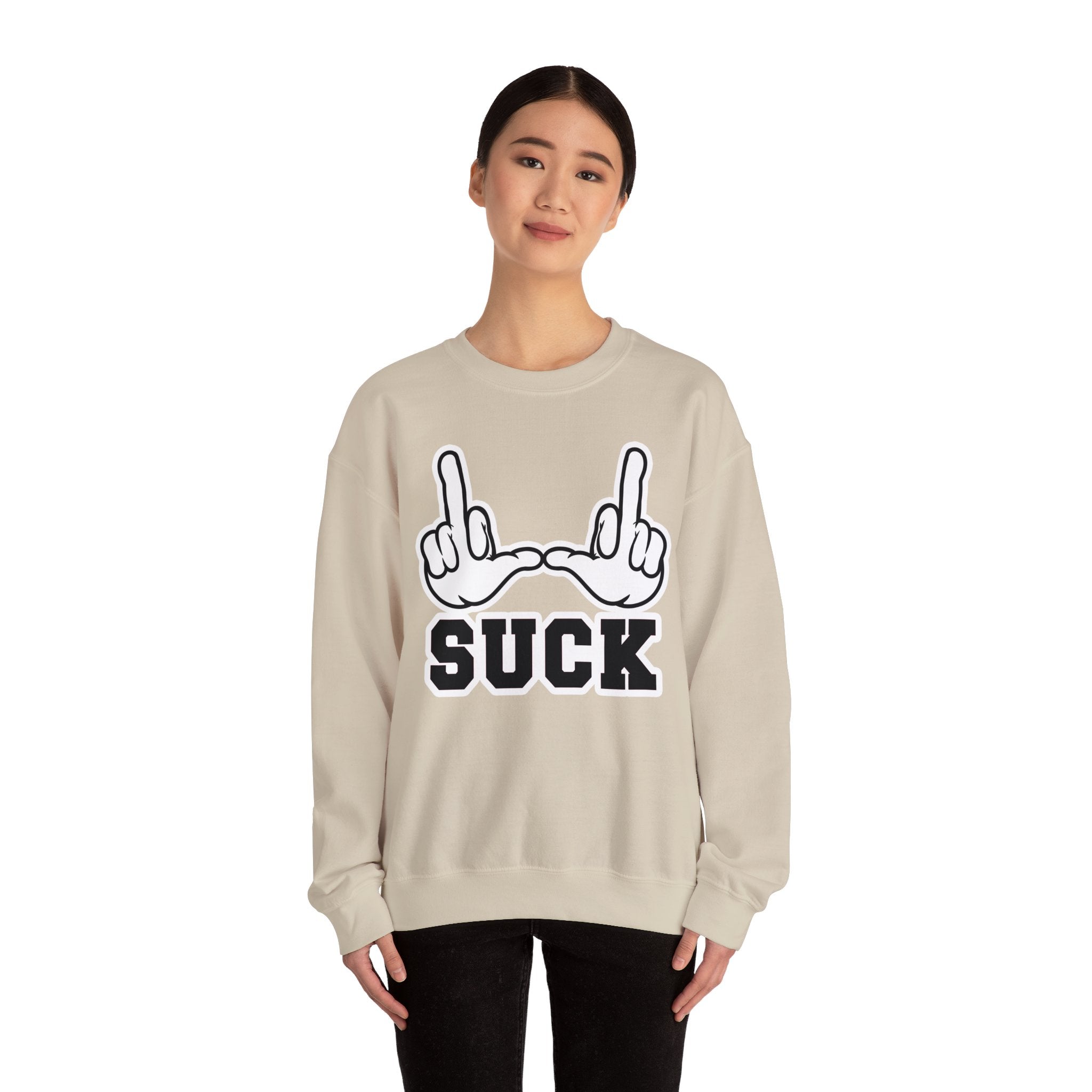 "U Suck” White & Black Design