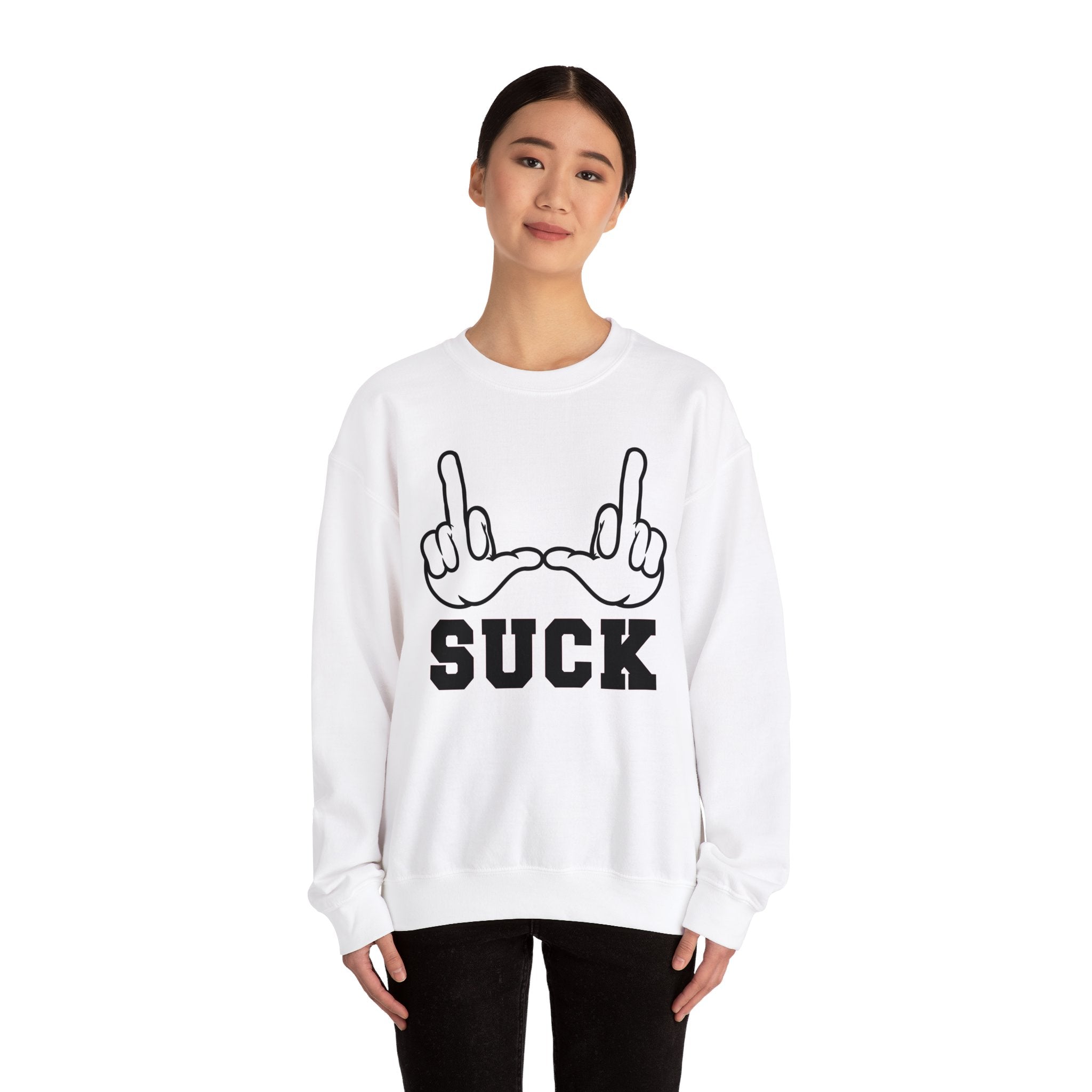 "U Suck” White & Black Design