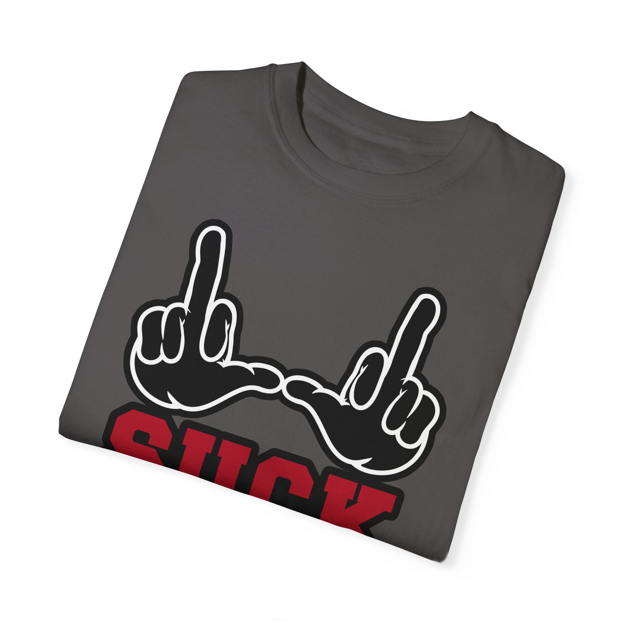 "U Suck" Black & Red Design