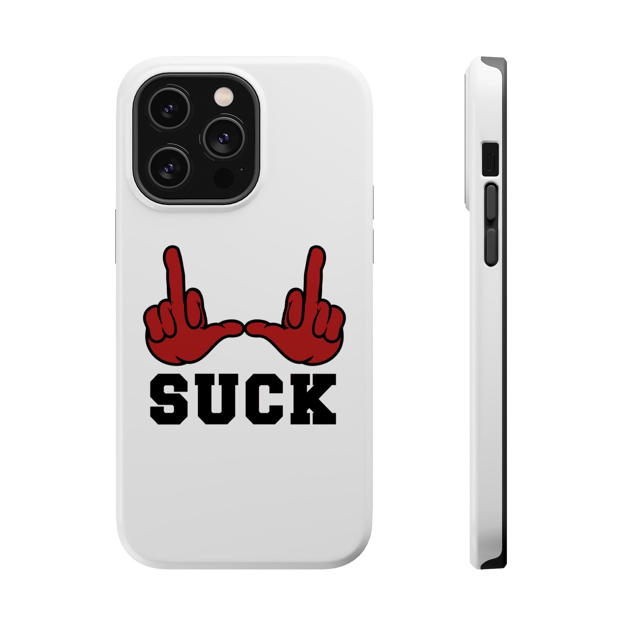 "U Suck” Red & Black Design