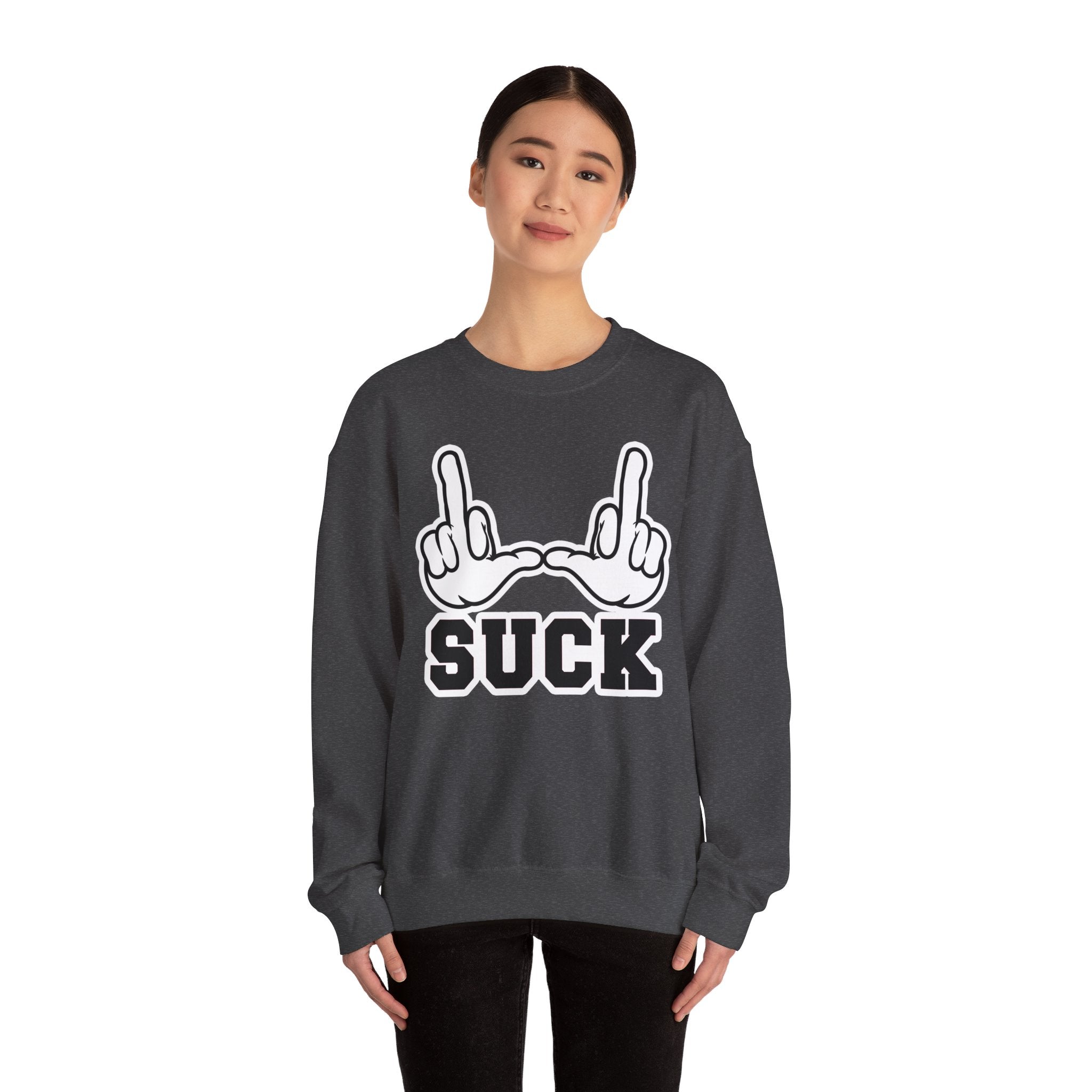 "U Suck” White & Black Design