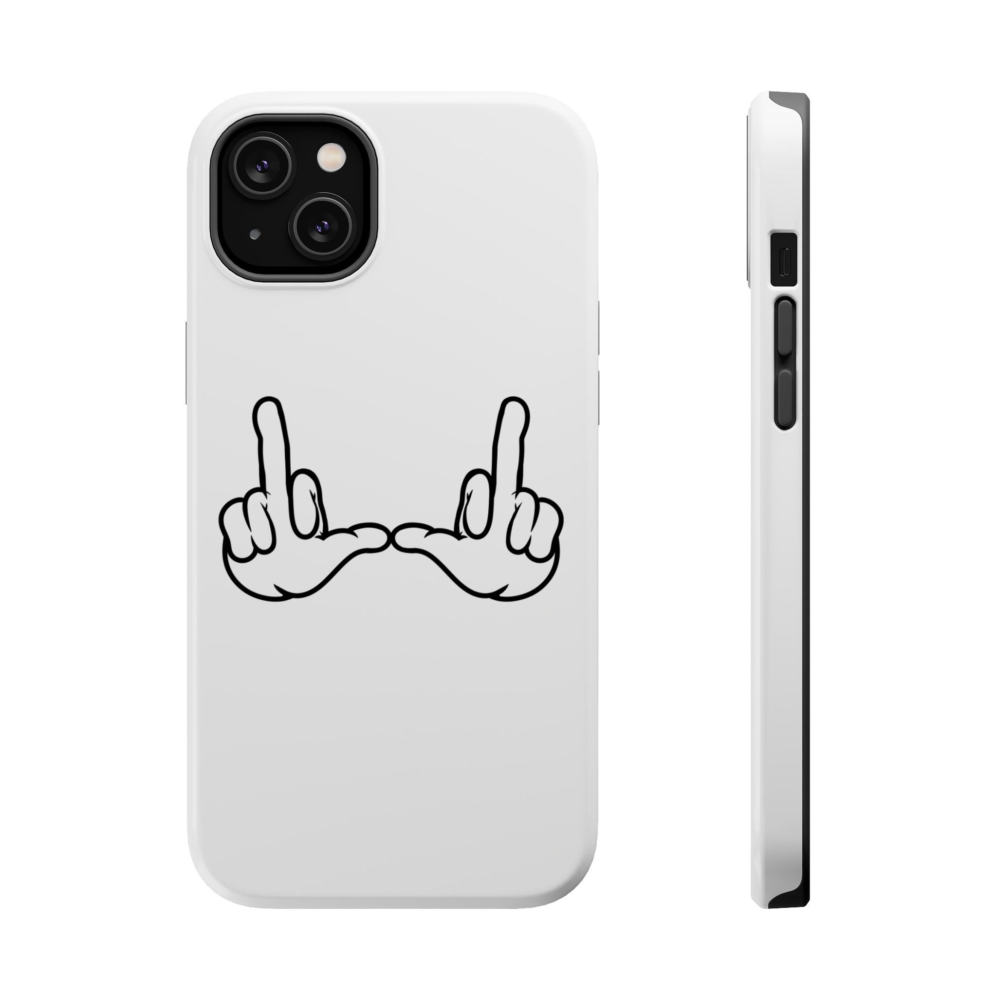 "U" White Hands Magnetic Case