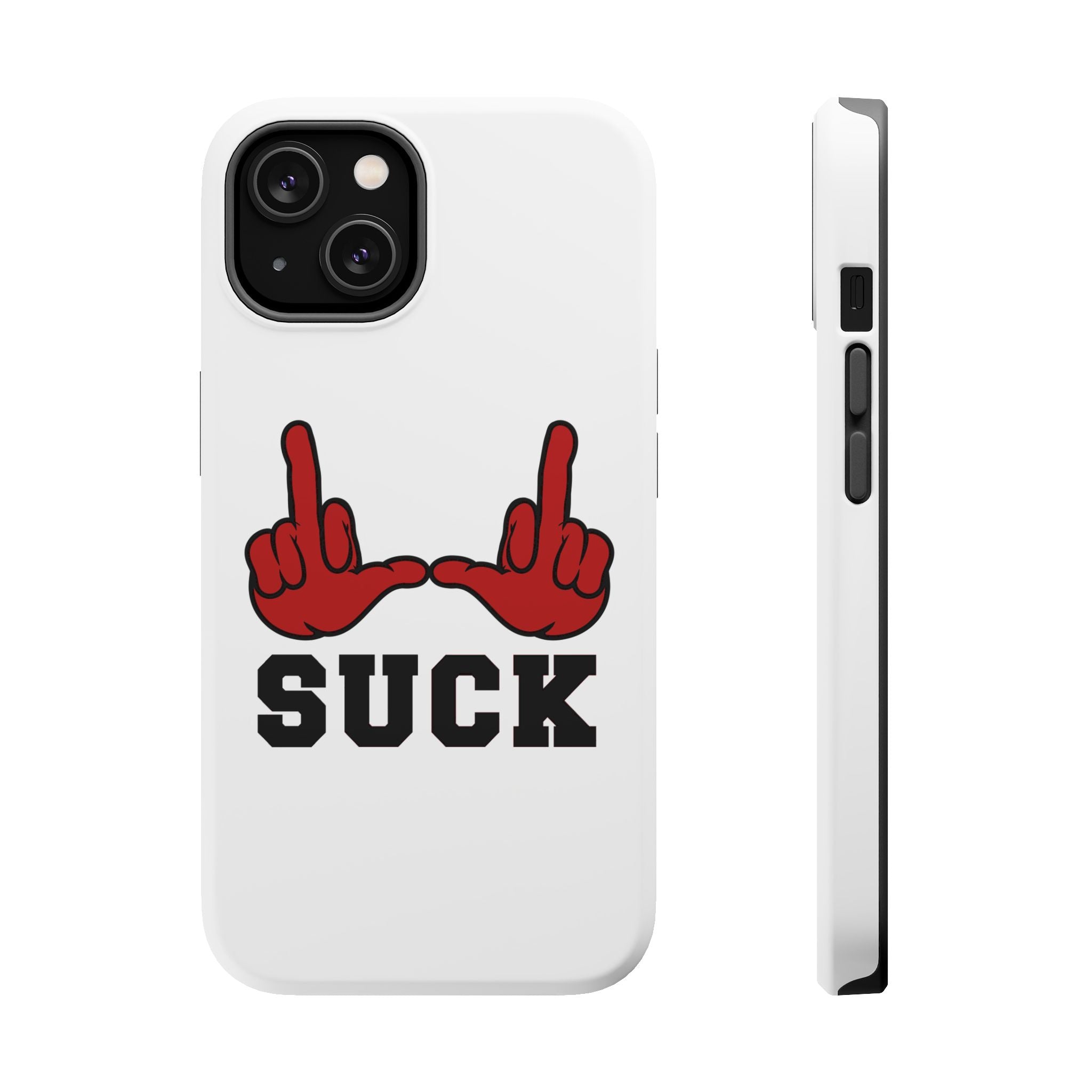 "U Suck” Red & Black Design