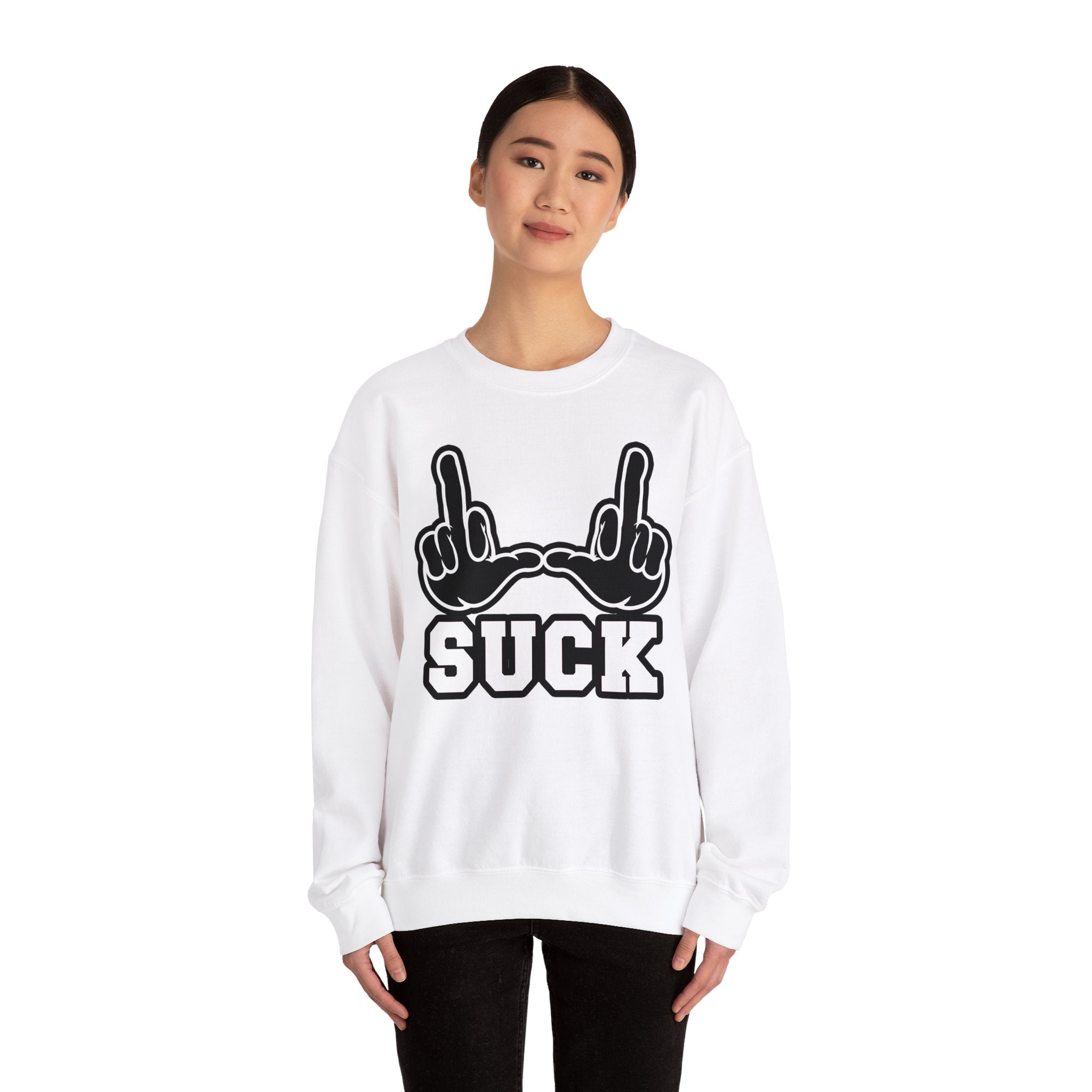 "U Suck” Black & White Design