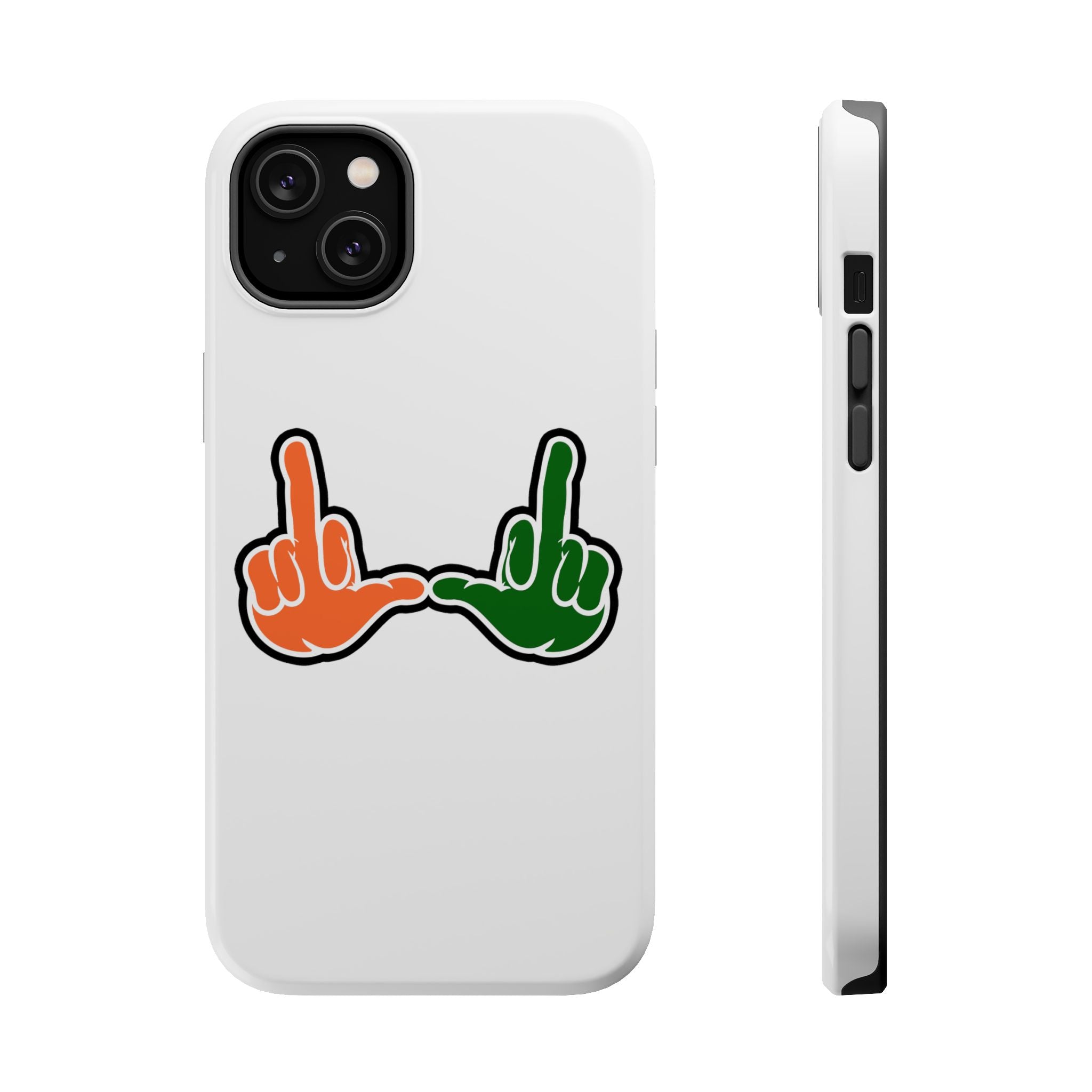 "U" Orange & Green Hands Magnetic Case