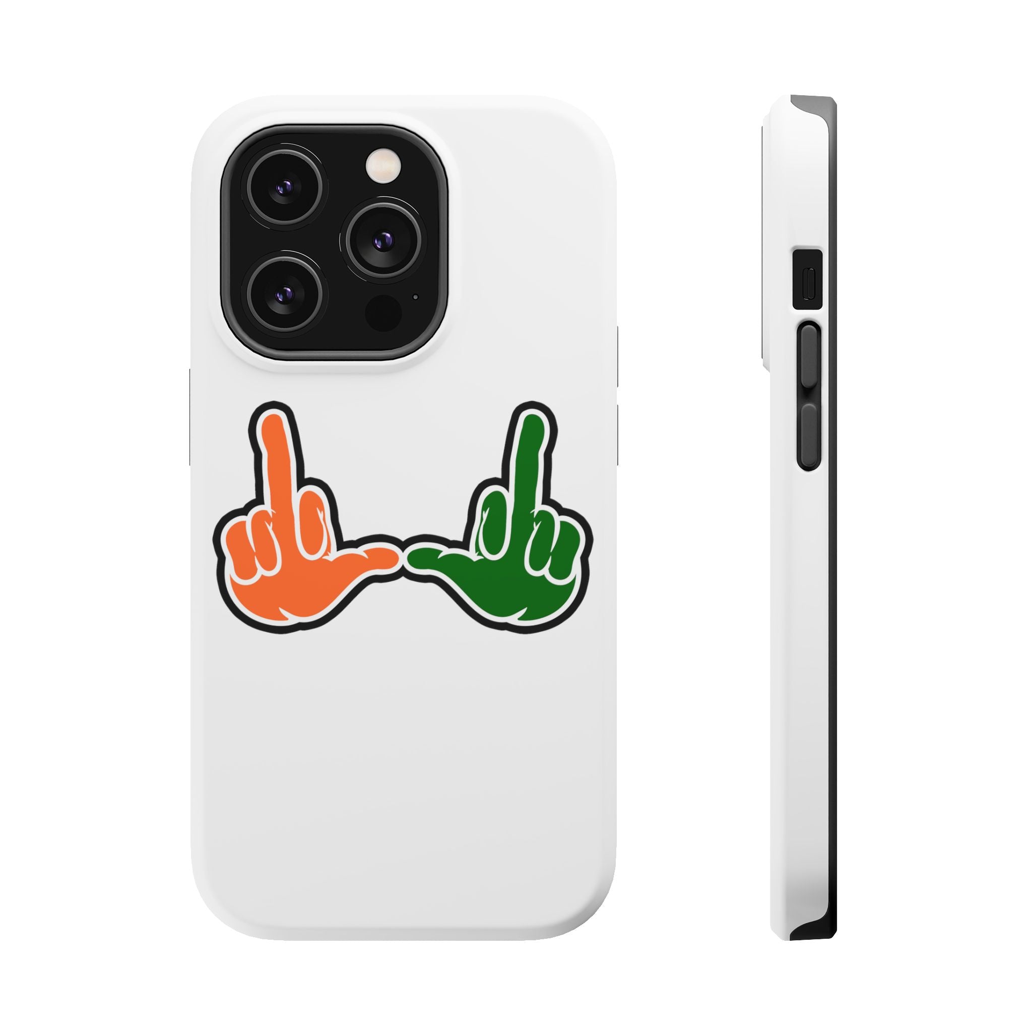 "U" Orange & Green Hands Magnetic Case