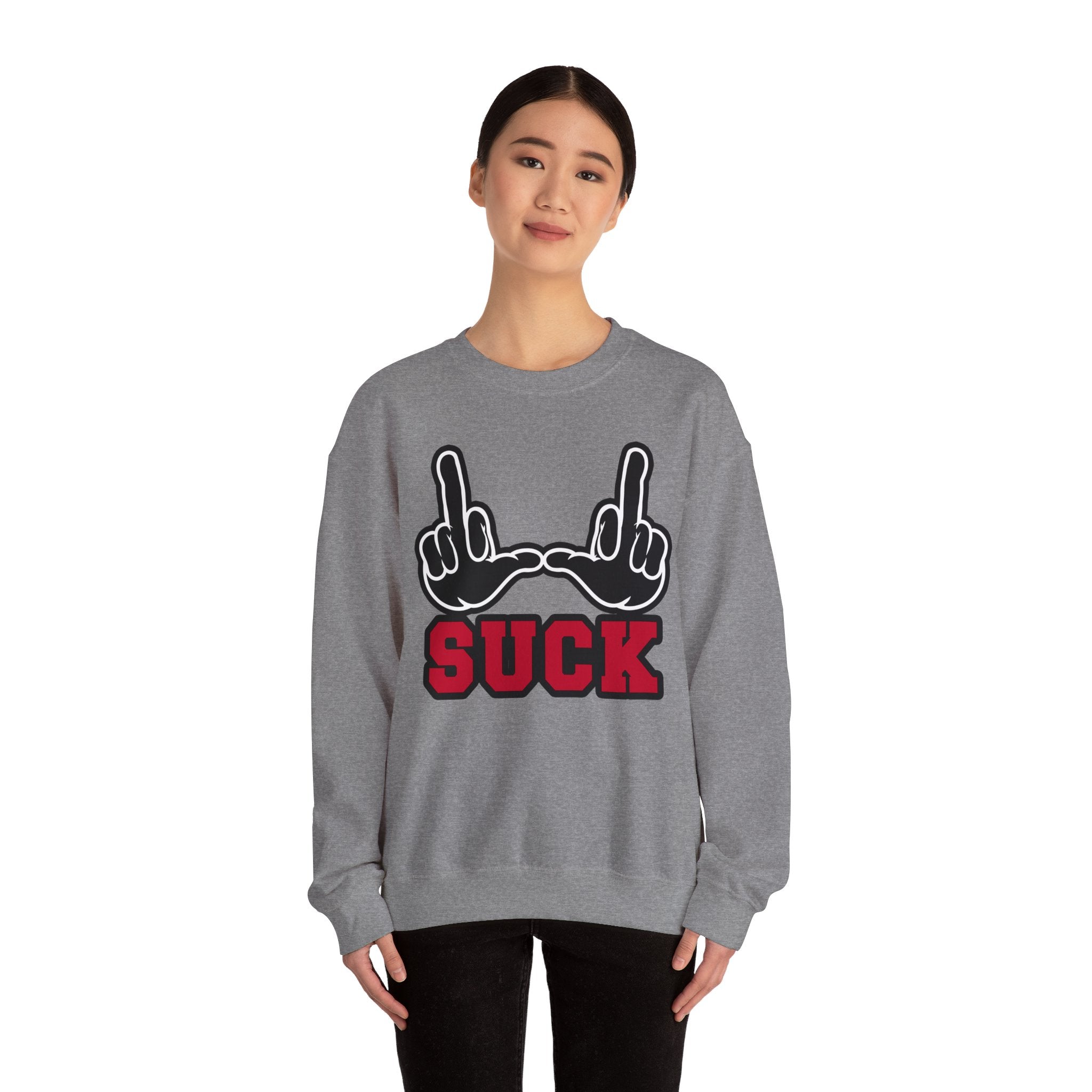 "U Suck" Black & Red Design