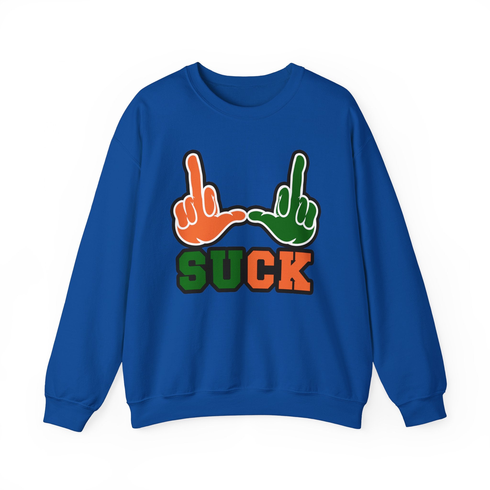 "U Suck“ Orange & Green Design