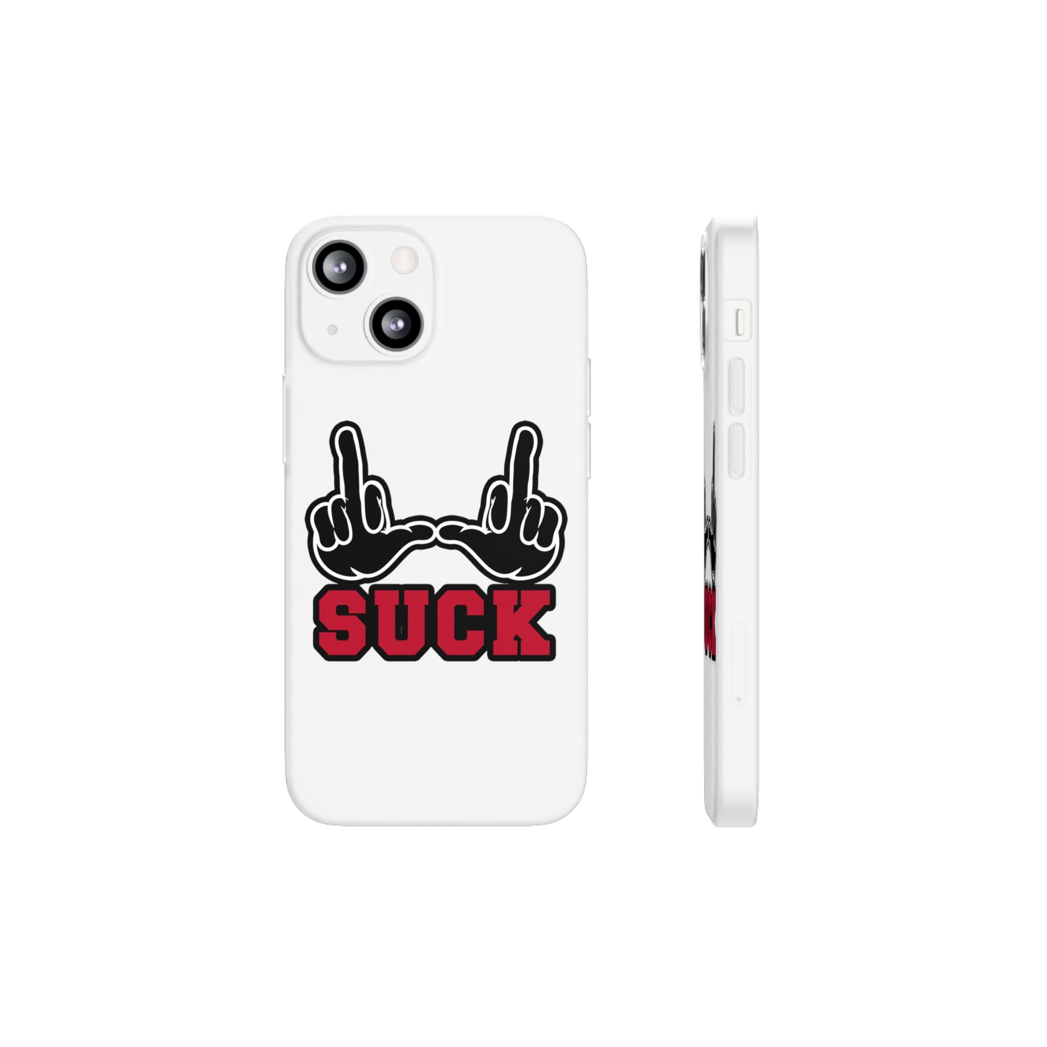 "U Suck" Black & Red Design Flex Case