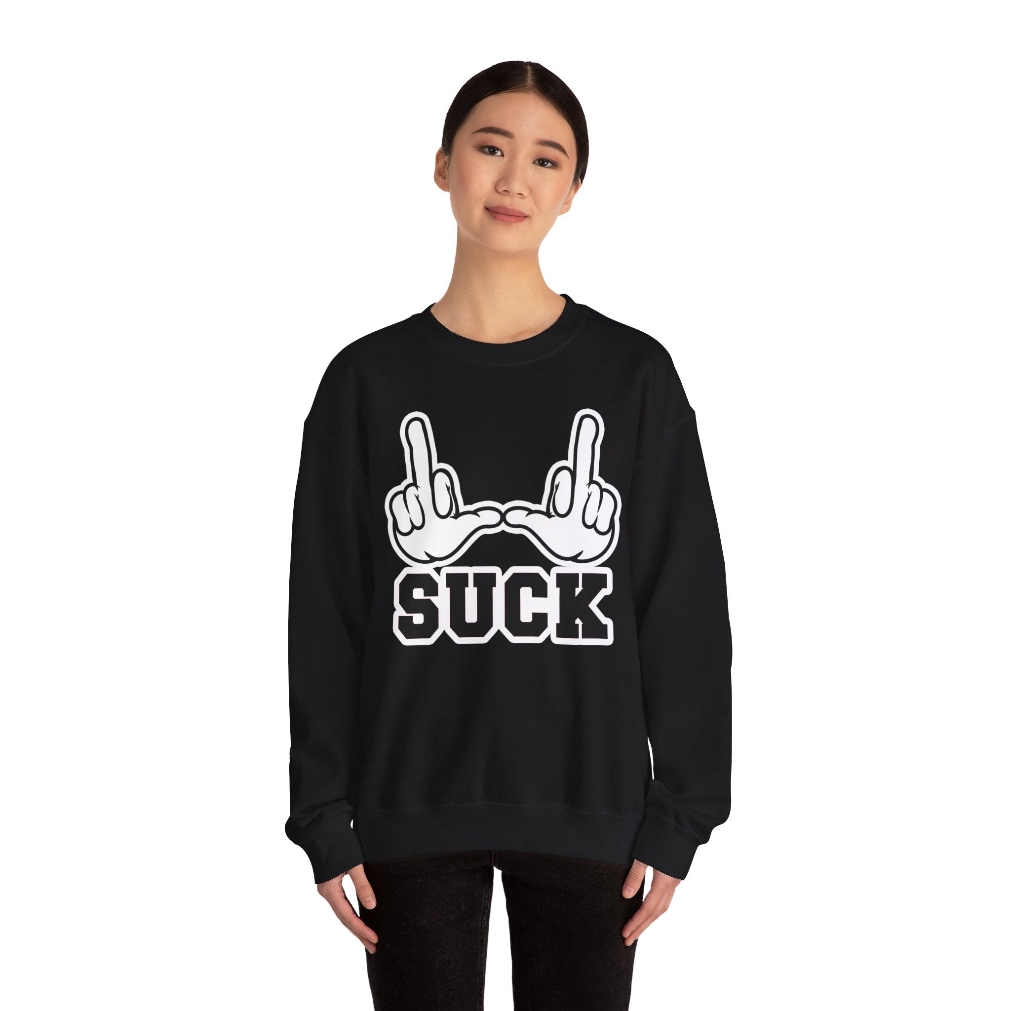 "U Suck” White & Black Design