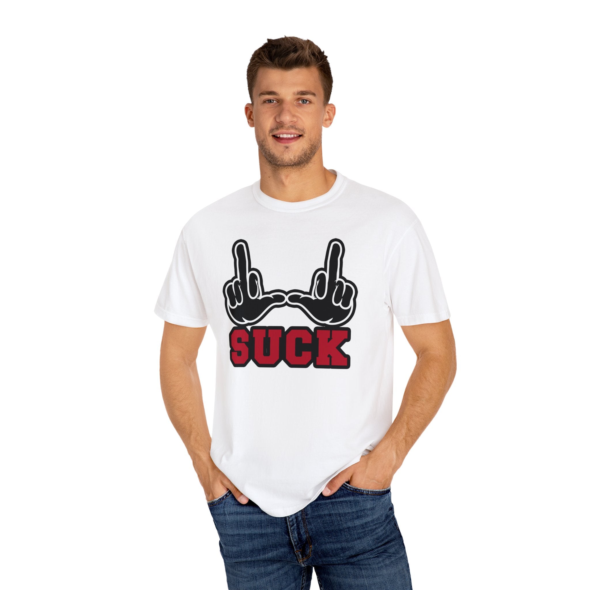 "U Suck" Black & Red Design