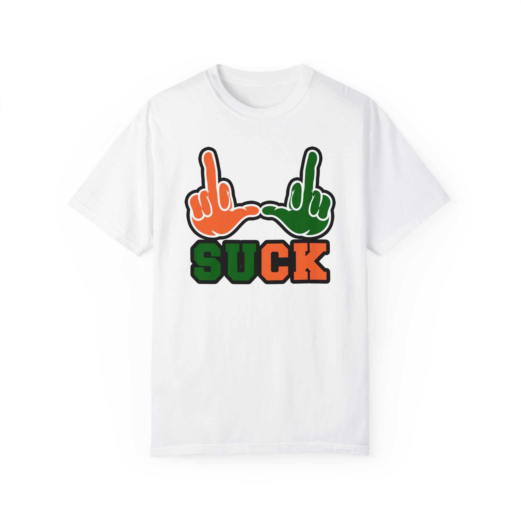 "U Suck“ Orange & Green Design