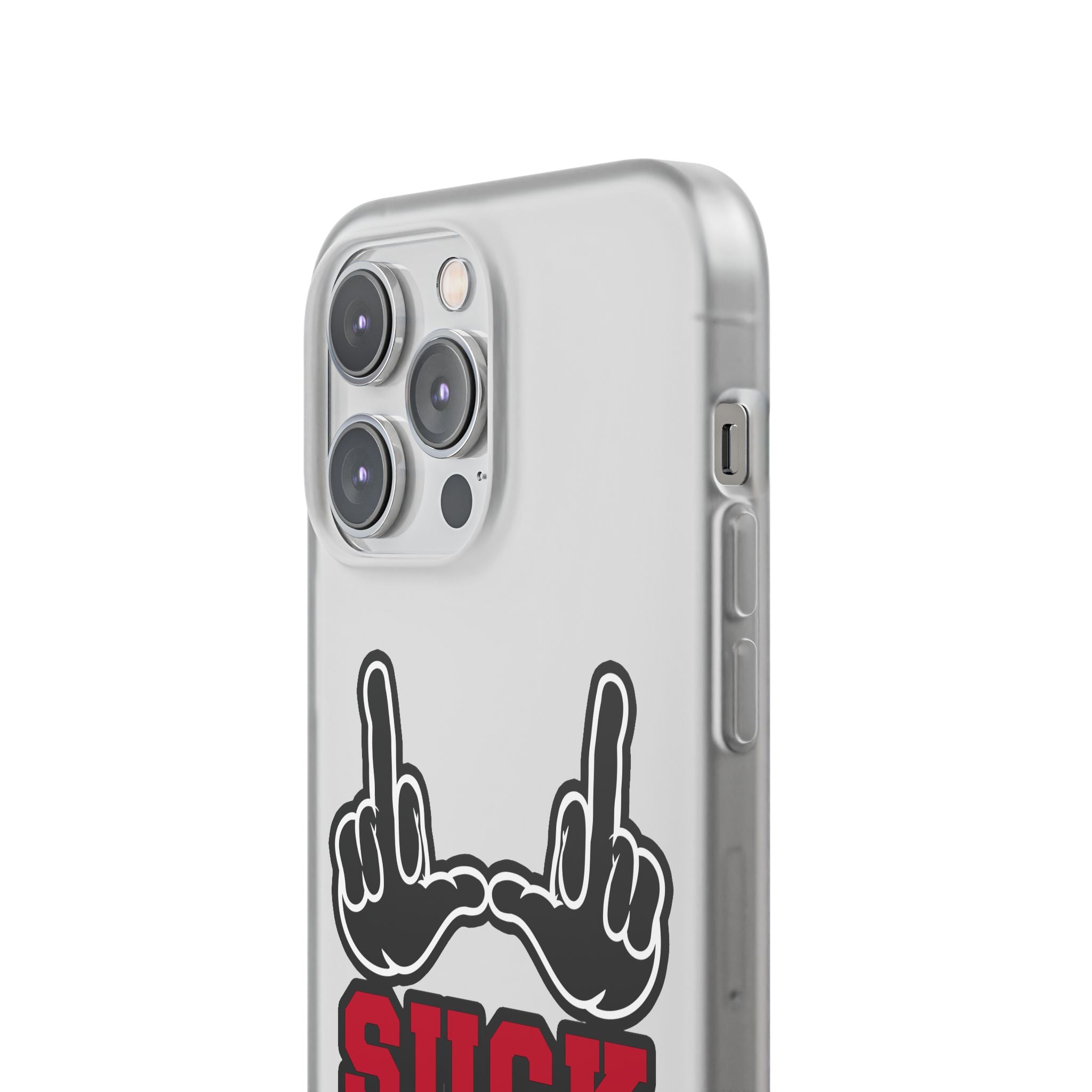 "U Suck" Black & Red Design Flex Case