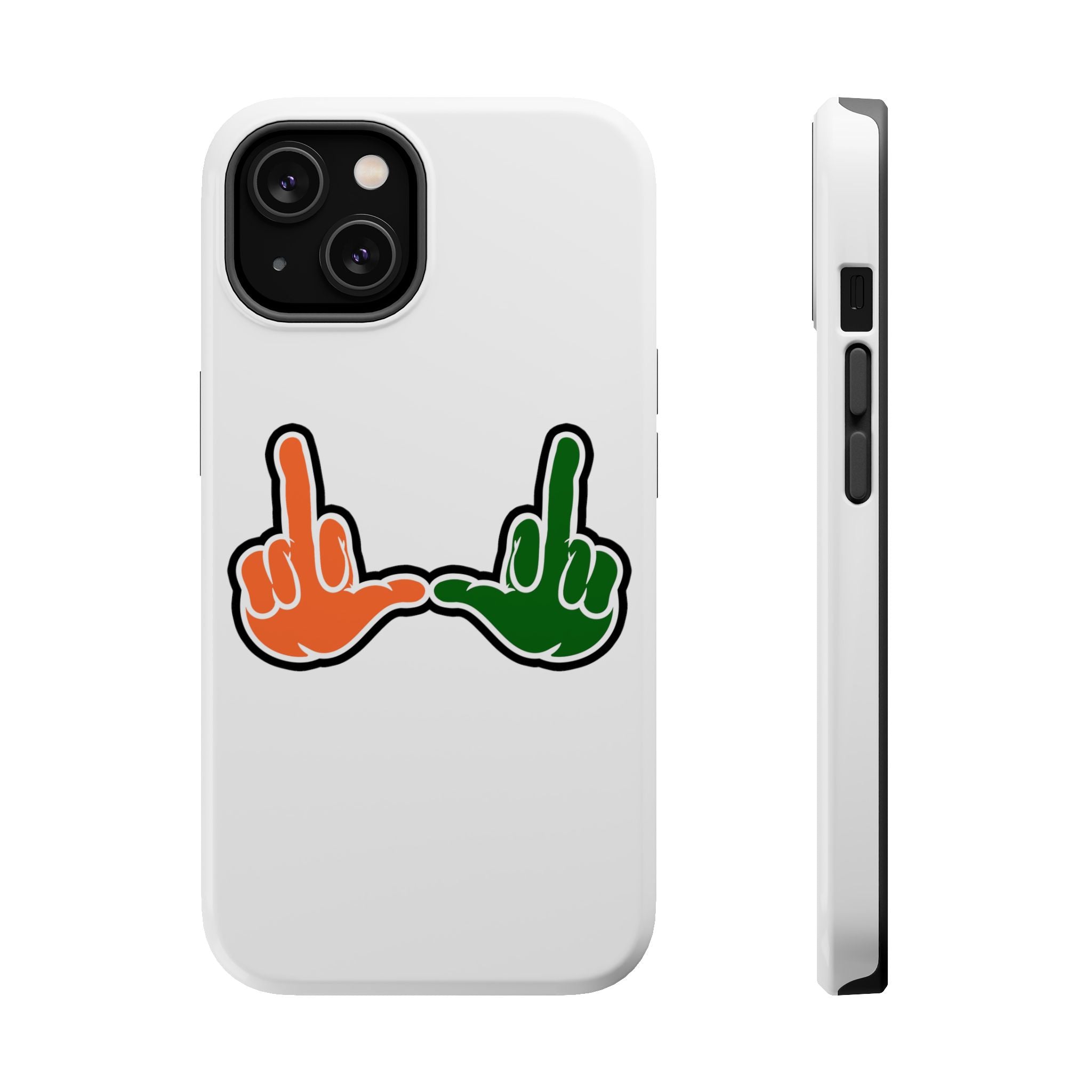 "U" Orange & Green Hands Magnetic Case