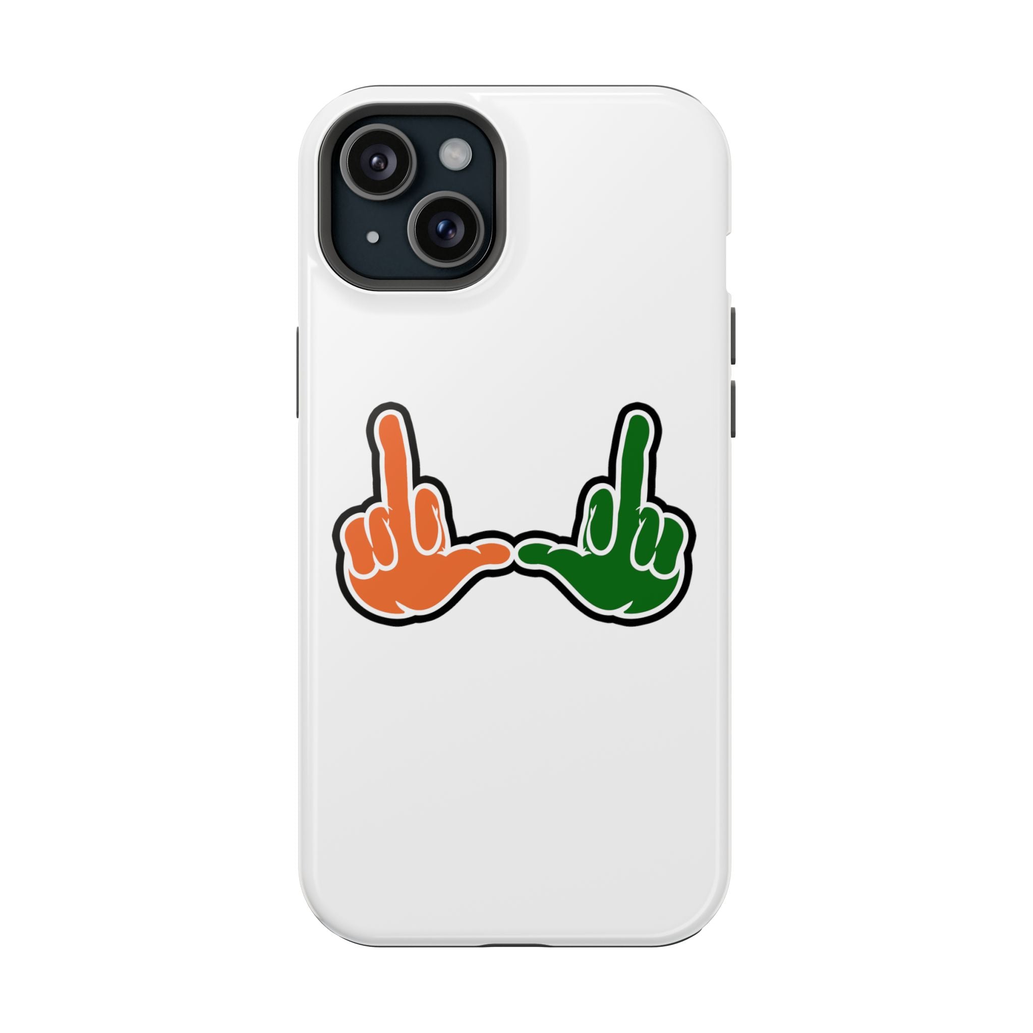 "U" Orange & Green Hands Magnetic Case