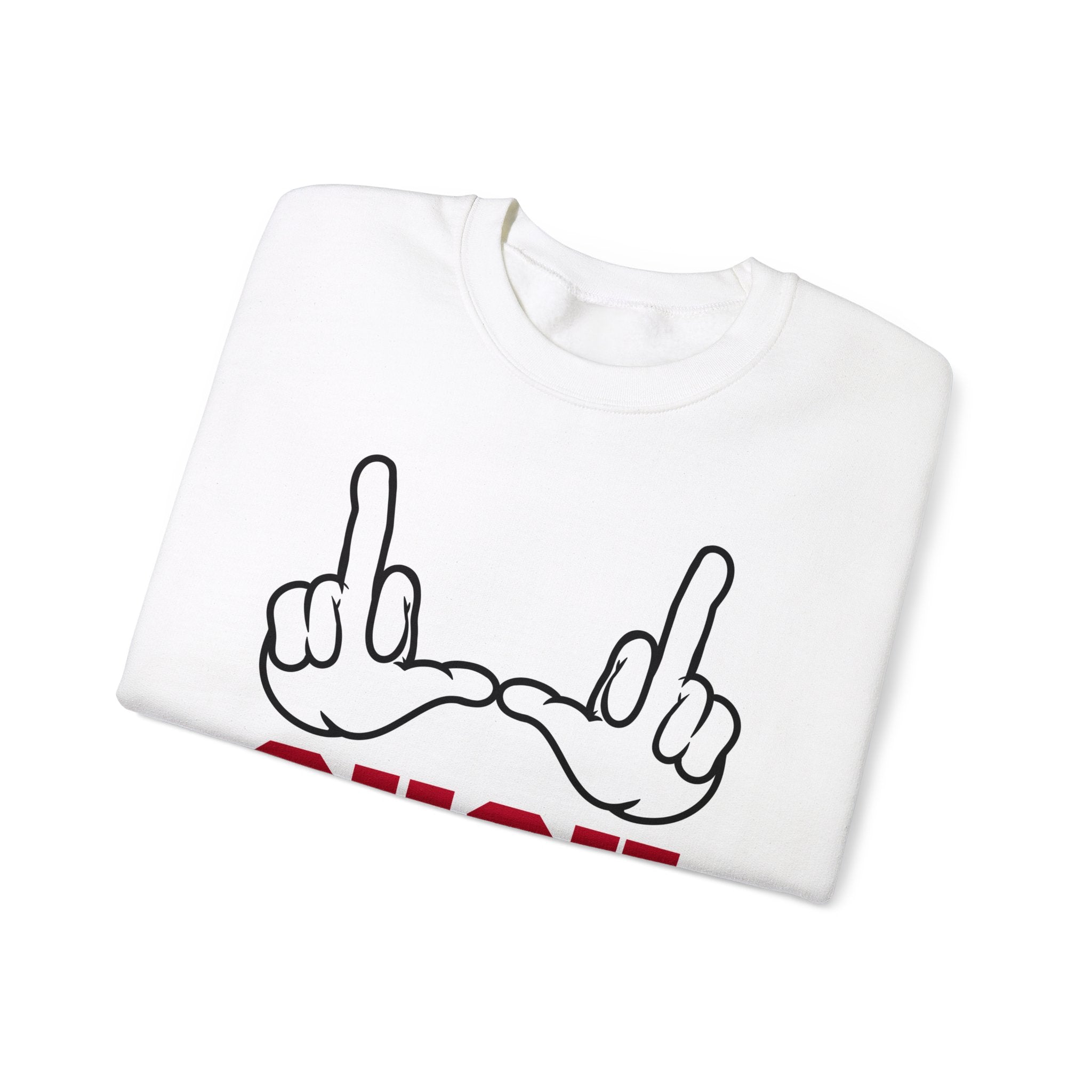 "U Suck” White & Red Design