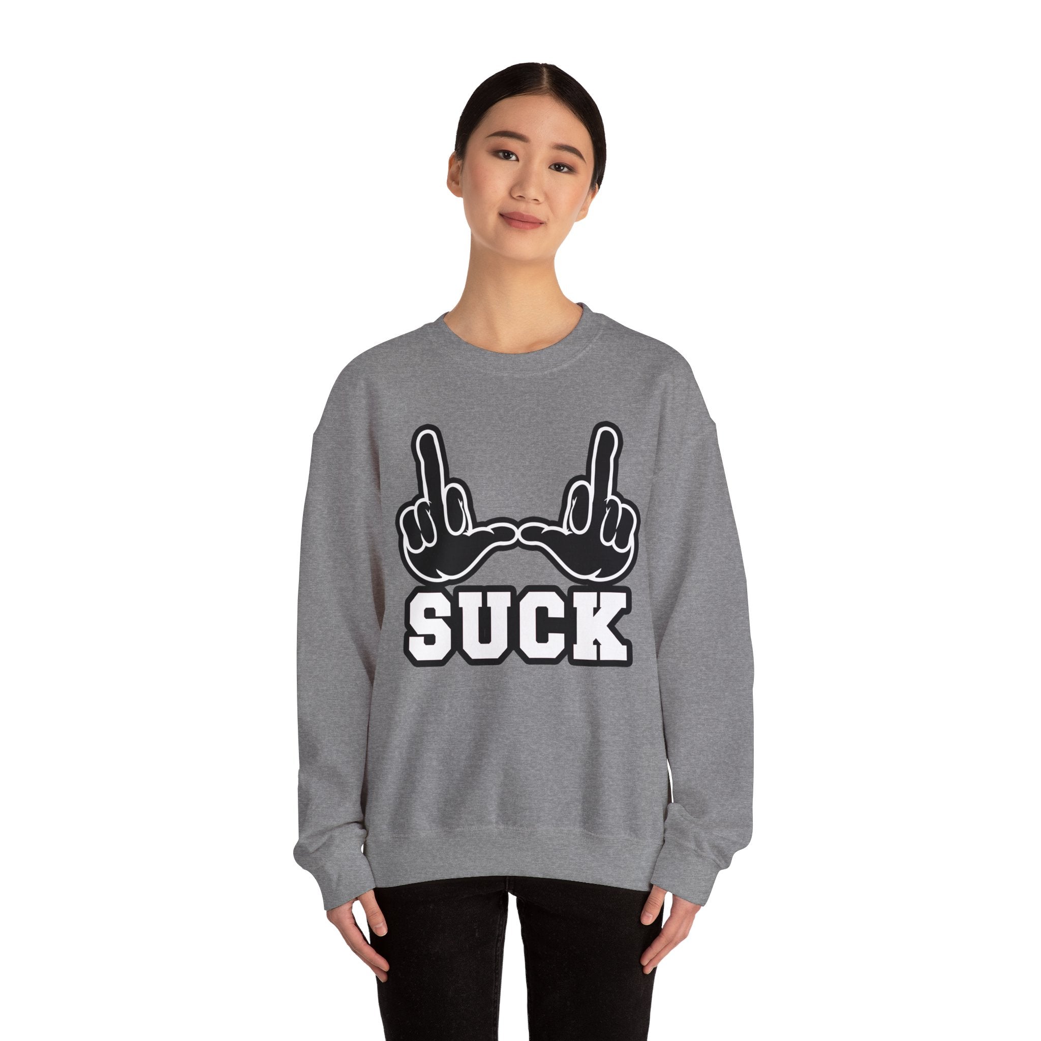 "U Suck” Black & White Design